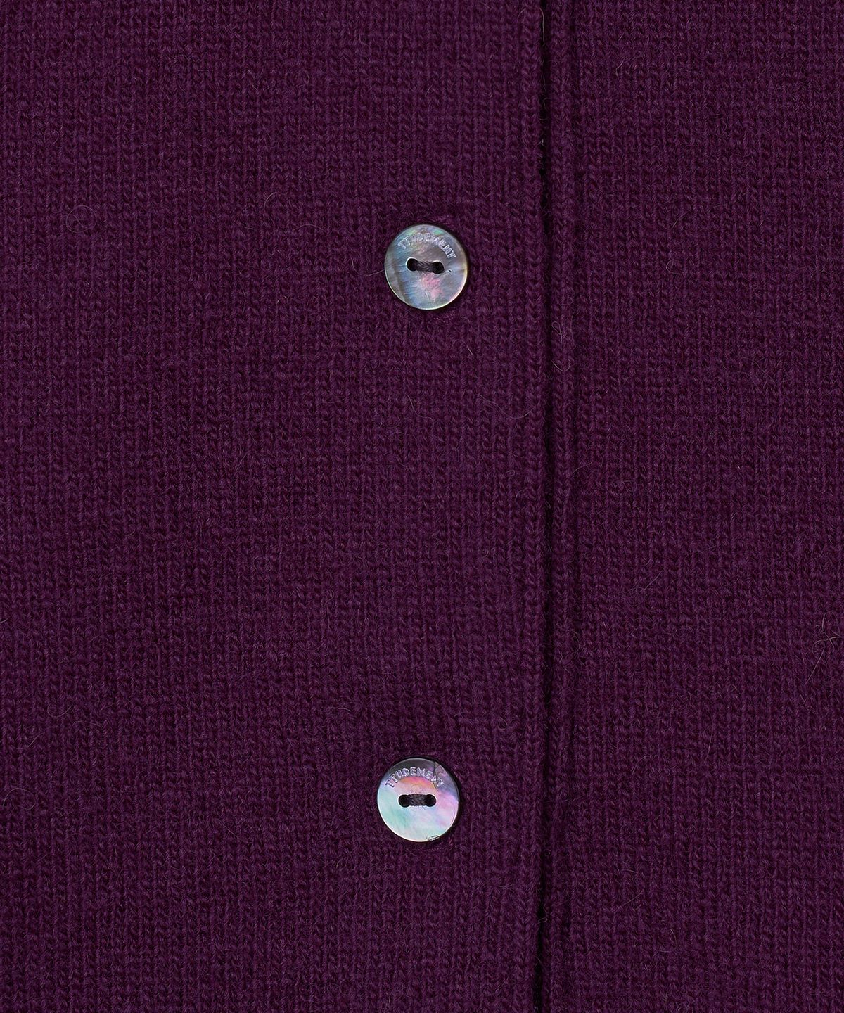 튜드먼트(TTUDEMENT) ESSENTIAL WOOL HENLEY NECK KNIT_GRAPE