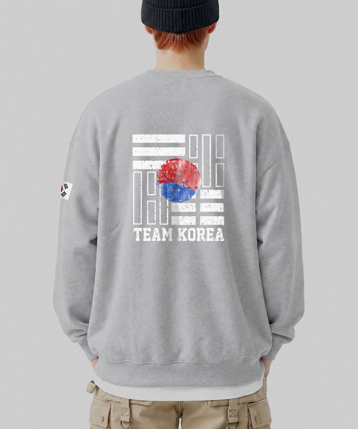 엠블룩(AMBLELOOK) 레귤러 스웨트셔츠 태극기코리아 (3color)