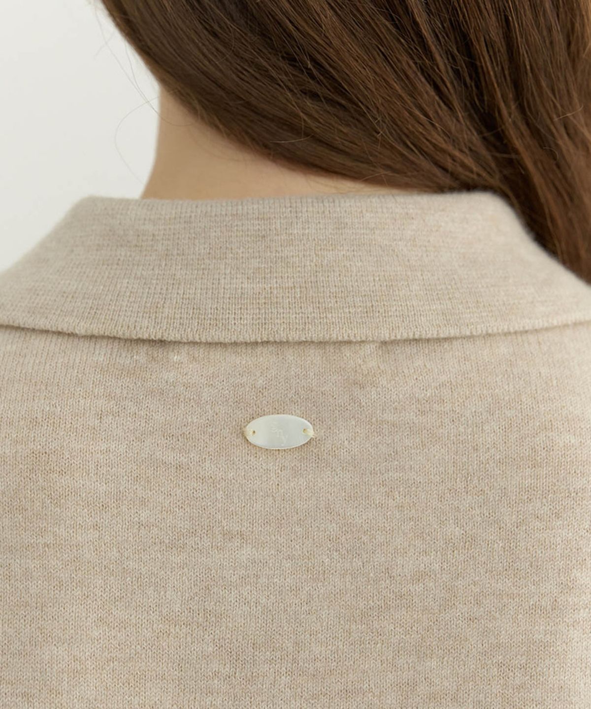 그노노이(GNOHNOEY) 메리노 wool 카라 가디건 (Oat)