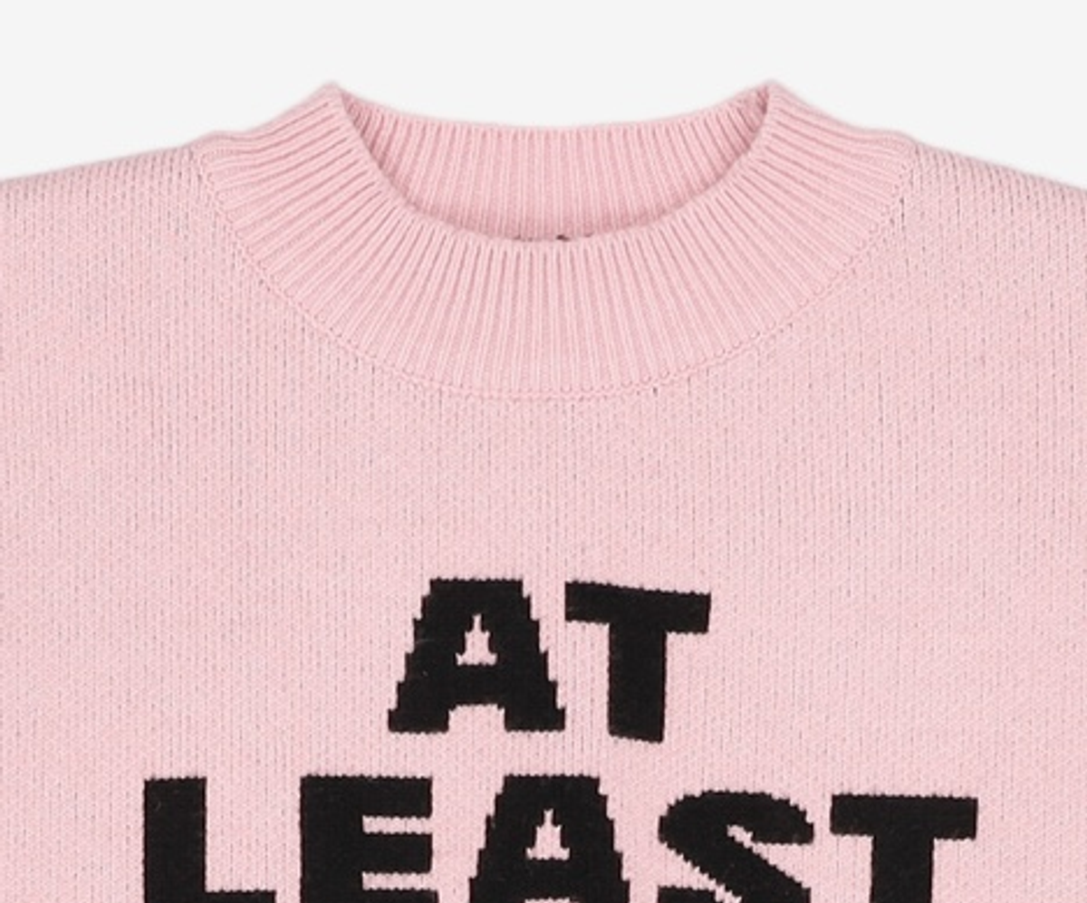 유희(YOUHEE) YOUHEE LETTERING PULLOVER KNIT PINK FREE