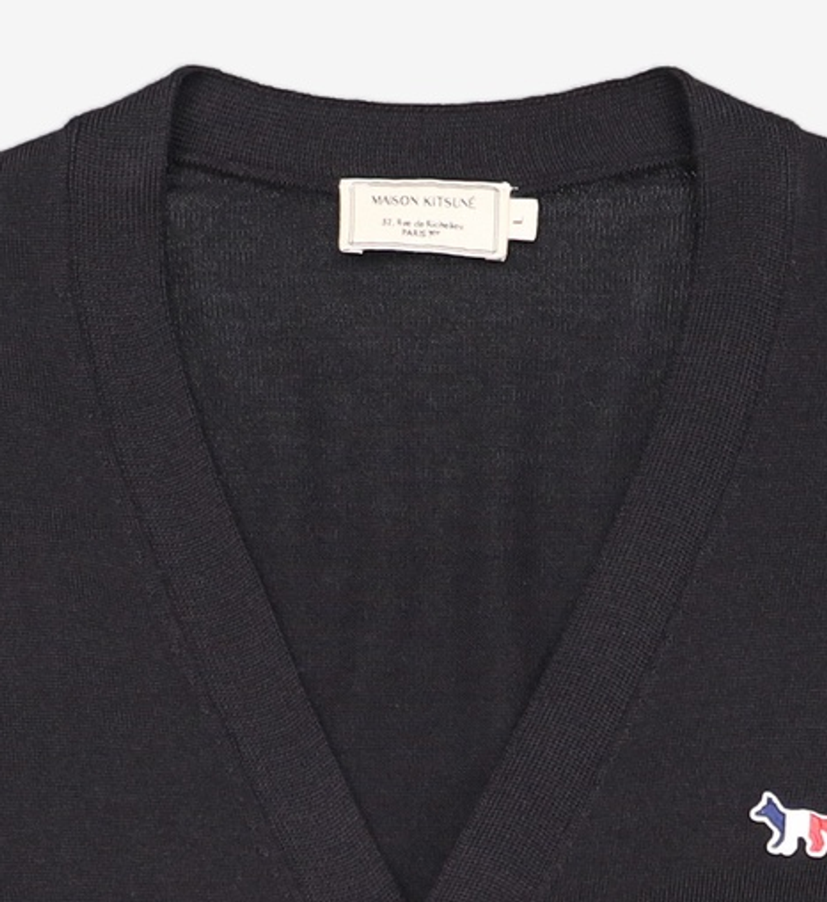 메종 키츠네(MAISON KITSUNE) 트리컬러 폭스 가디건 FU00501KT1036 P480 NAVY L