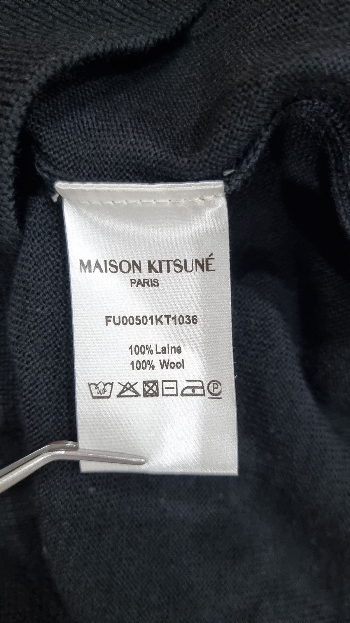 메종 키츠네(MAISON KITSUNE) 트리컬러 폭스 가디건 FU00501KT1036 P480 NAVY L