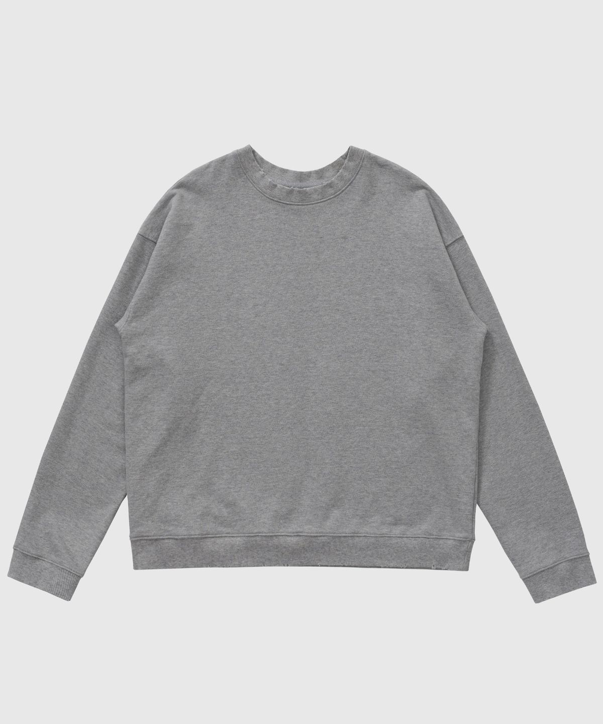 필프(PEALP) DISTRESSED WASHED SWEATSHIRT 66 (MELANGE GRAY)