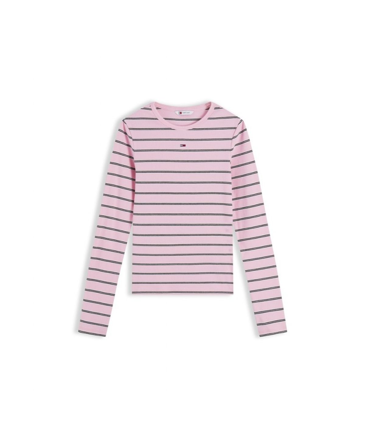 타미진스(TOMMY JEANS) 슬림 에센셜 립 롱슬리브 티셔츠 (T32G7TTO03TWT10D4)