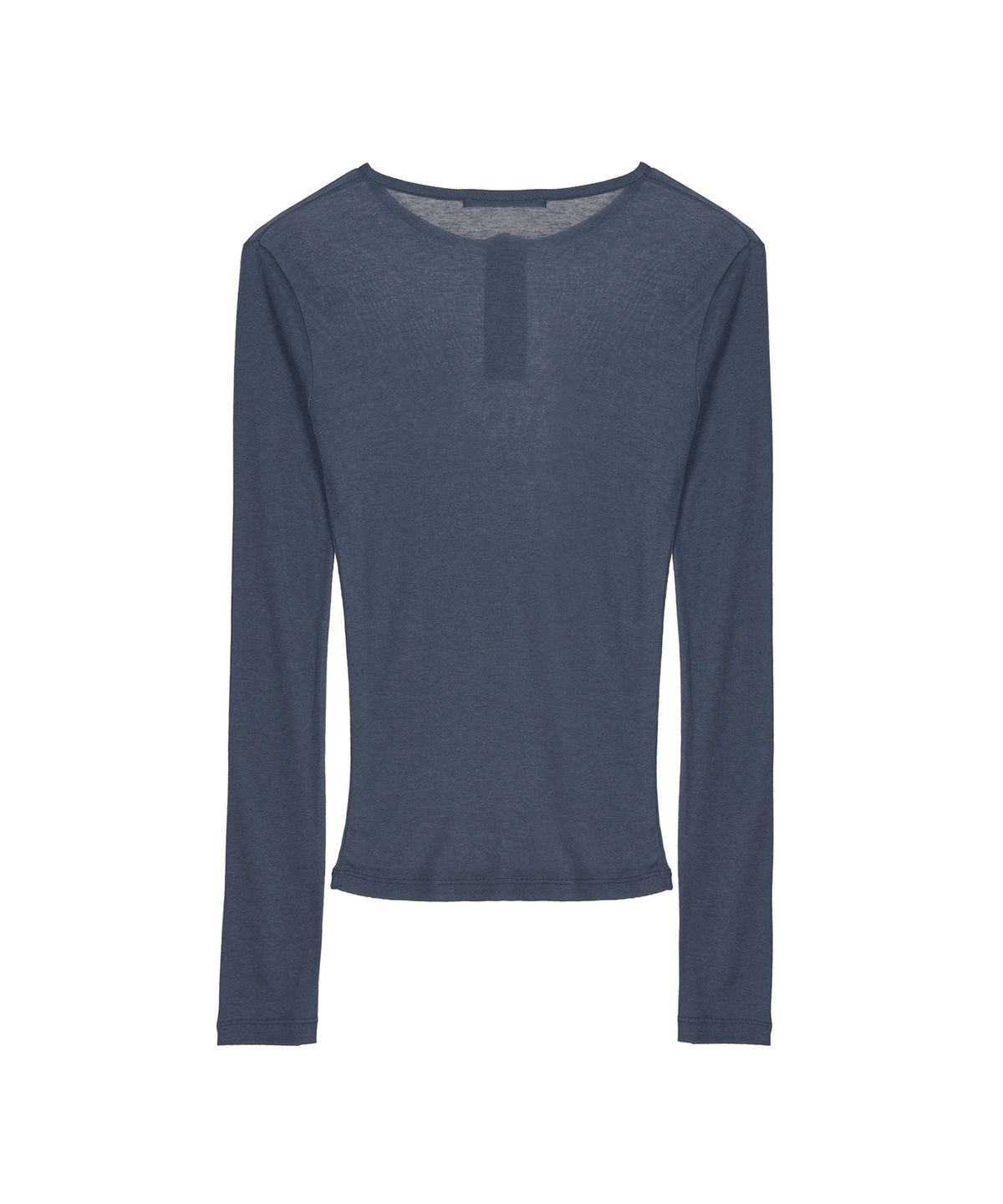 닉앤니콜(NICK&NICOLE) BUTTERFLY HENLEYNECK SLEEVE TOP_DUSTY BLUE