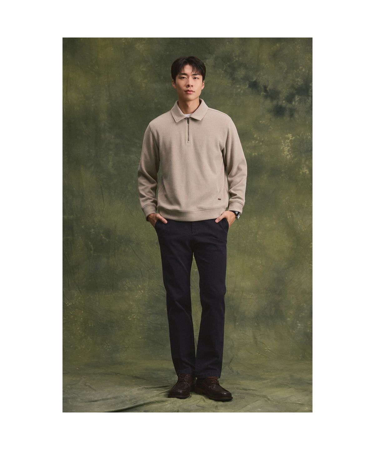 브렌우드(BRENTWOOD) (essentials) 기모 컴포치노 팬츠 BRPAW26571NYX