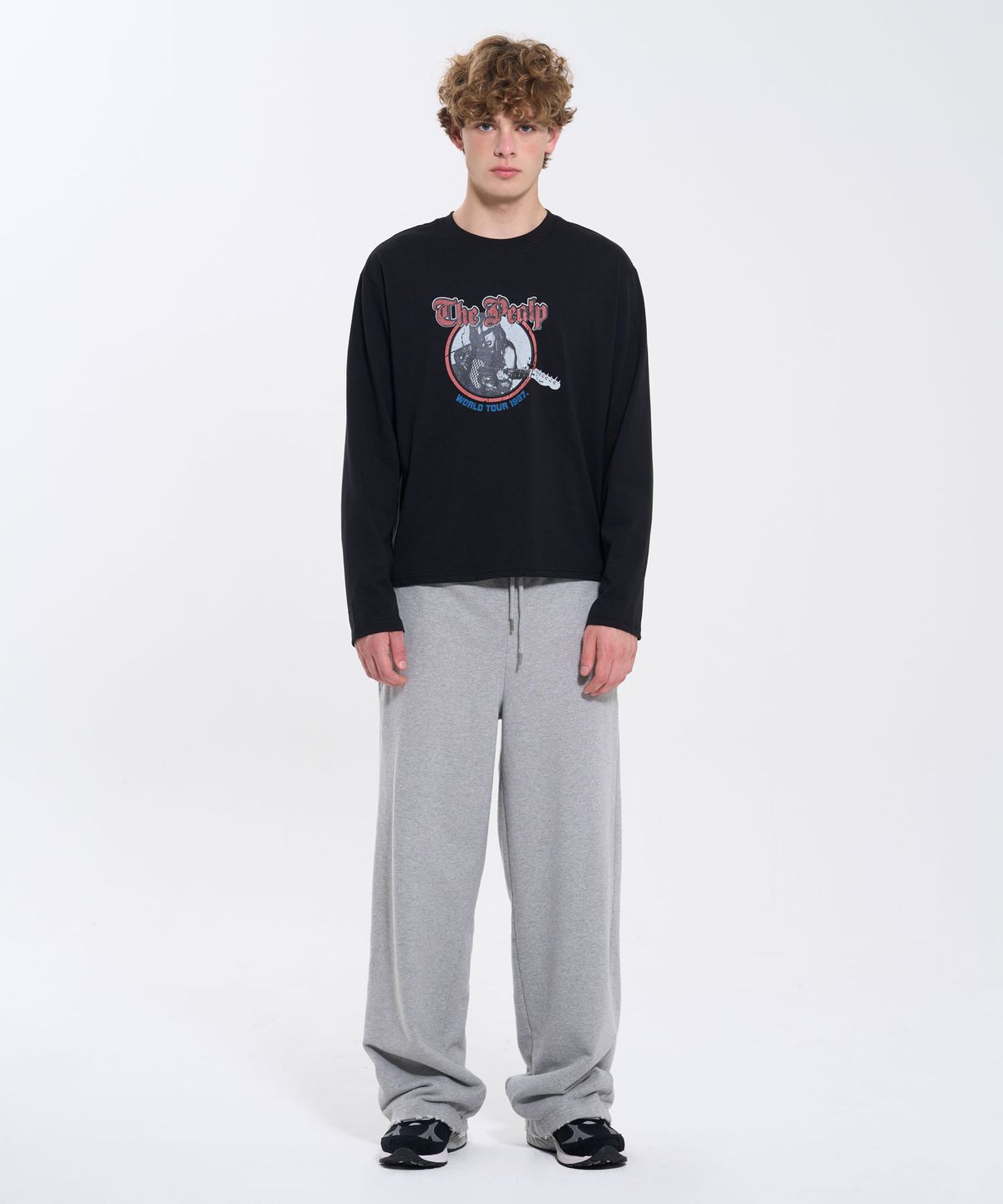 필프(PEALP) DISTRESSED WASHED SWEATPANTS 70 (MELANGE GRAY)