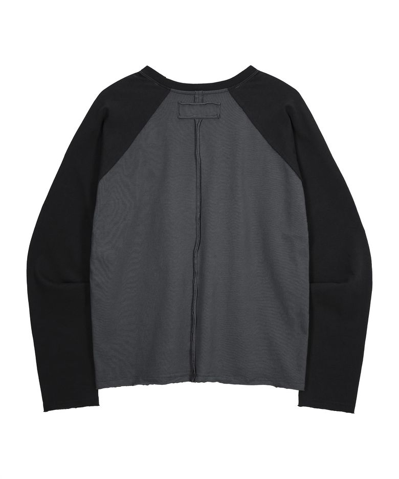 Reverse Raglan Long Sleeve (Black)