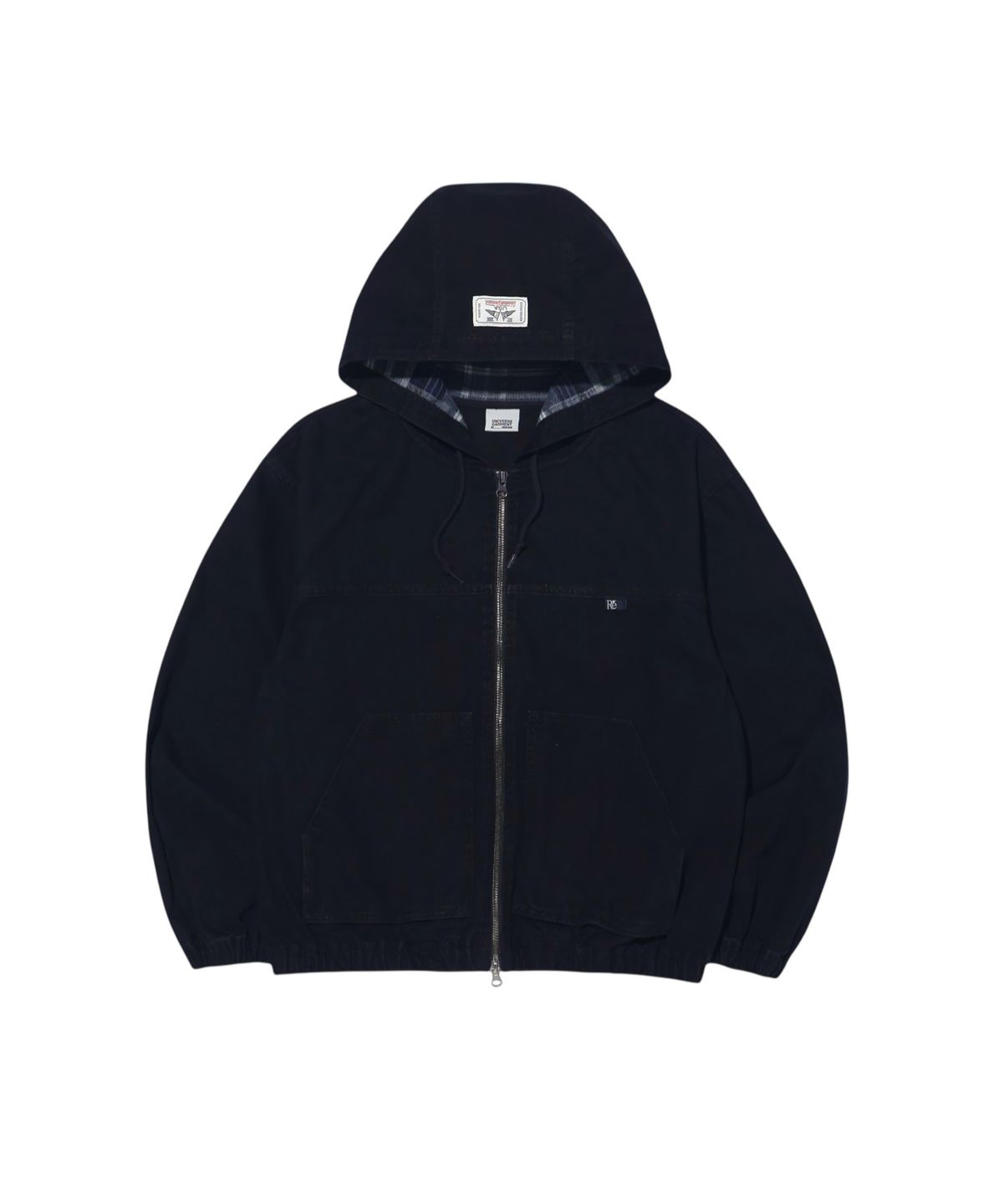 유니버스 가먼트(UNIVERSE GARMENT) 워시드 후드 워크 자켓_CHARCOAL