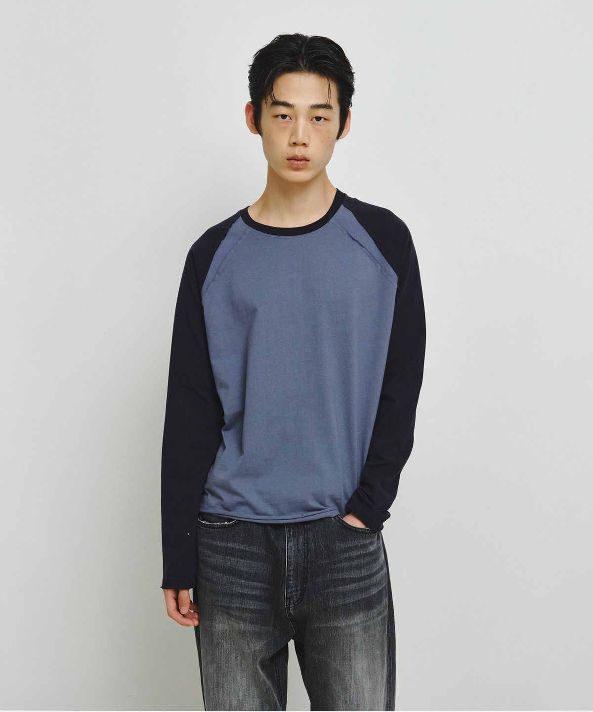 엔도어(ENDOOR) Reverse Raglan Long Sleeve (Navy)
