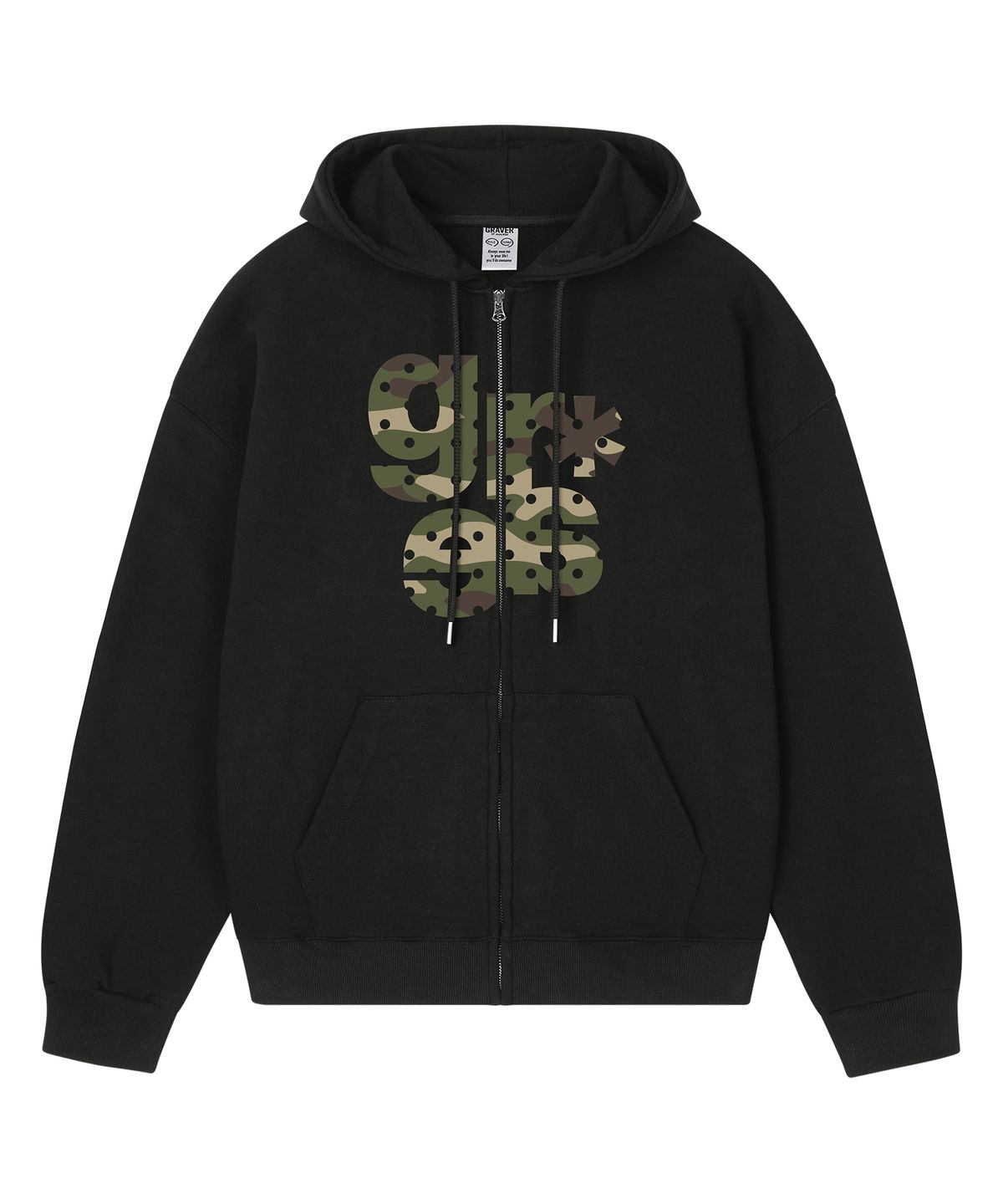 그레이버(GRAVER) [UNISEX]GRAE-S CAMO_후드집업_White