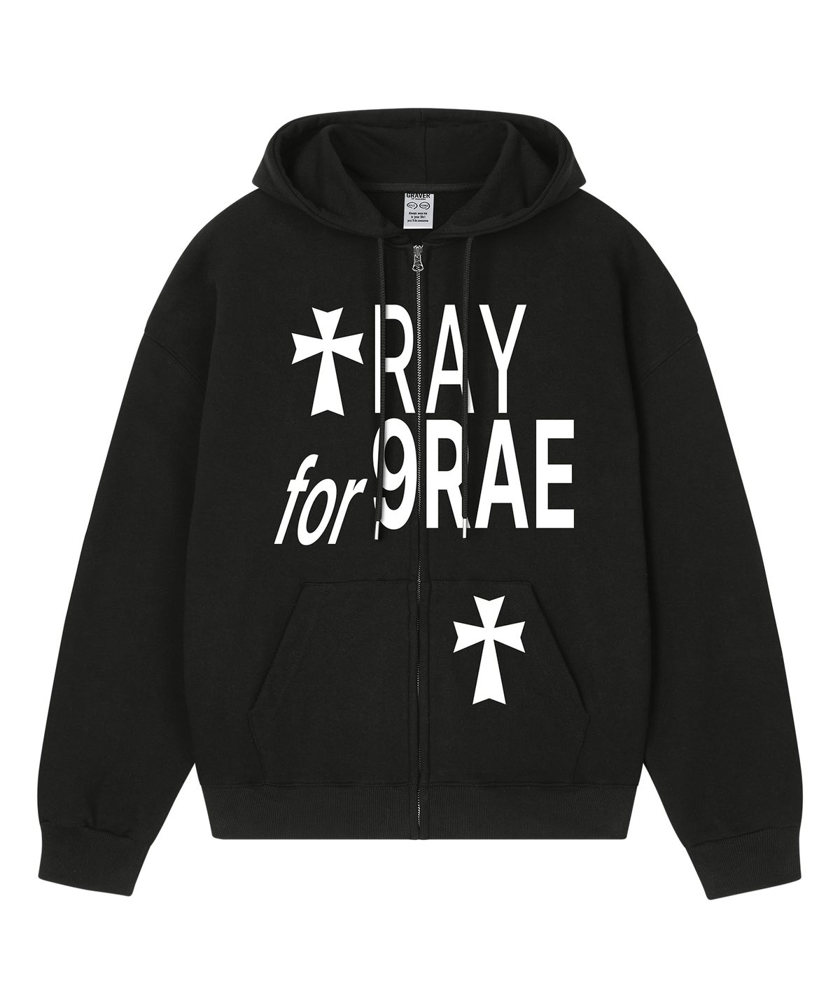그레이버(GRAVER) [UNISEX]PRAY FOR 후드집업_White