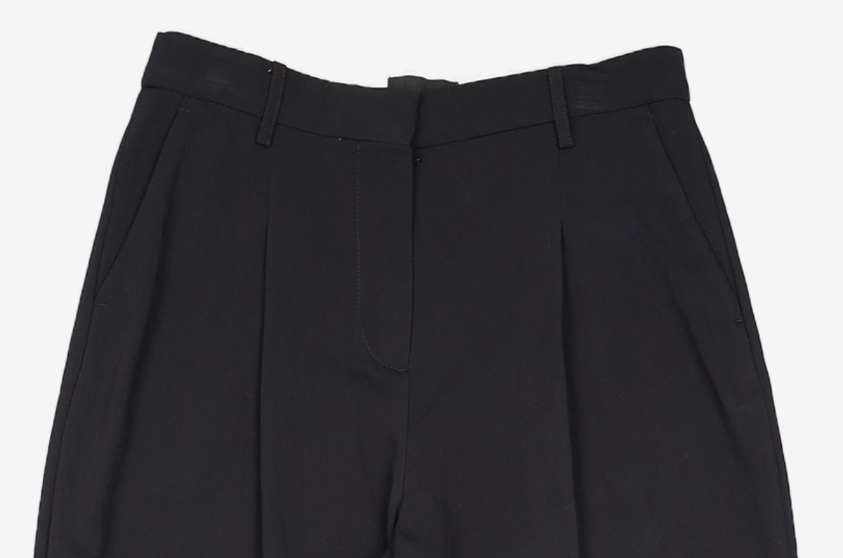 몽돌(MONGDOL) 원턱 와이드 슬랙스 블랙 MDPT025BLACK S