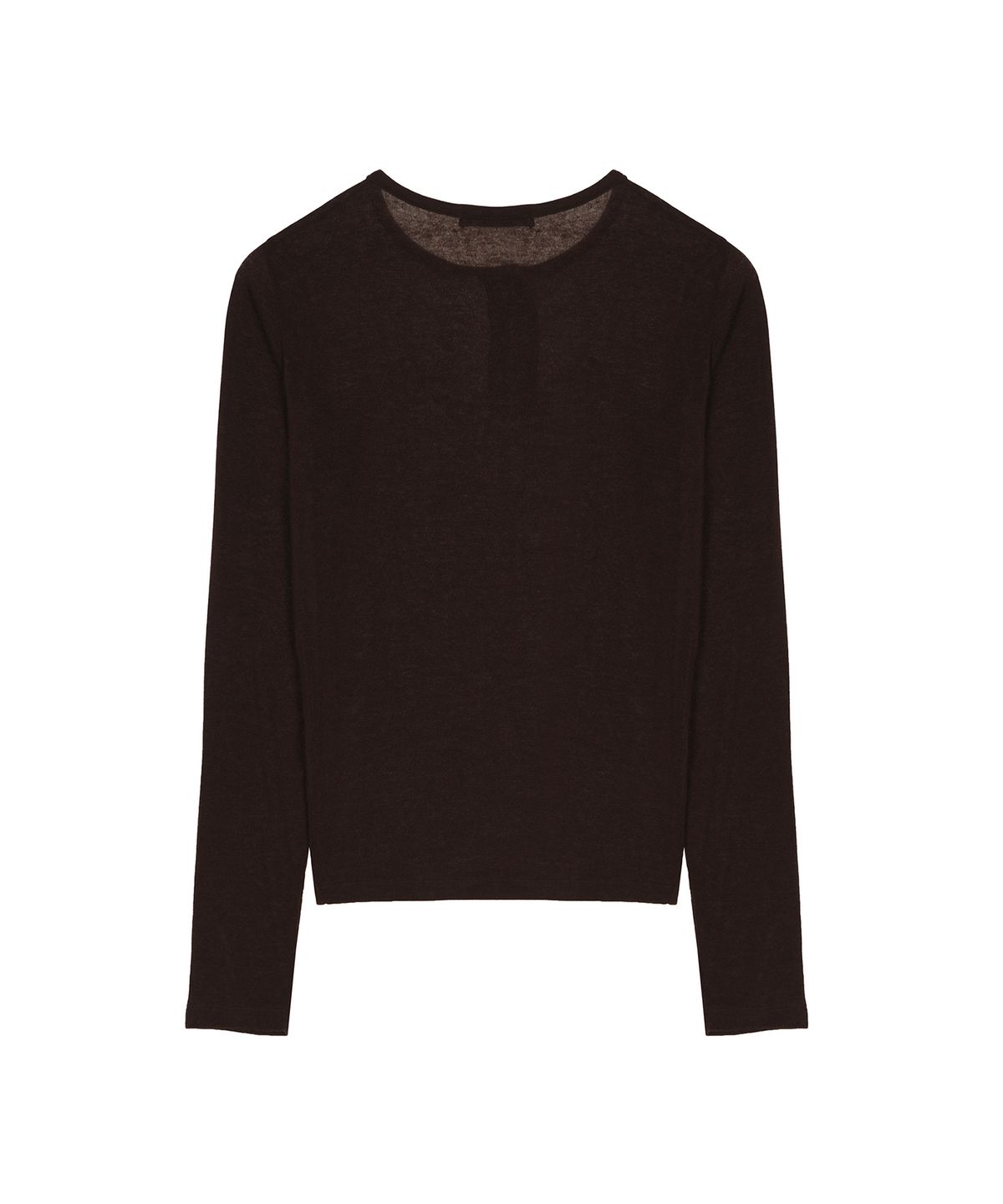 닉앤니콜(NICK&NICOLE) BUTTERFLY HENLEYNECK SLEEVE TOP_BROWN