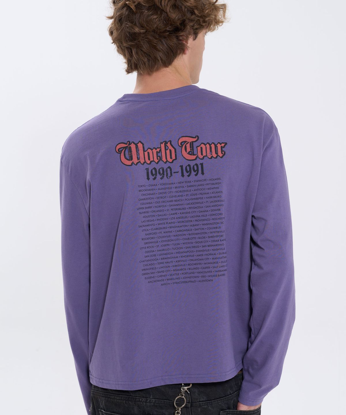 필프(PEALP) VINTAGE TOUR GRAPHIC L/S T-SHIRT 68 (PURPLE)