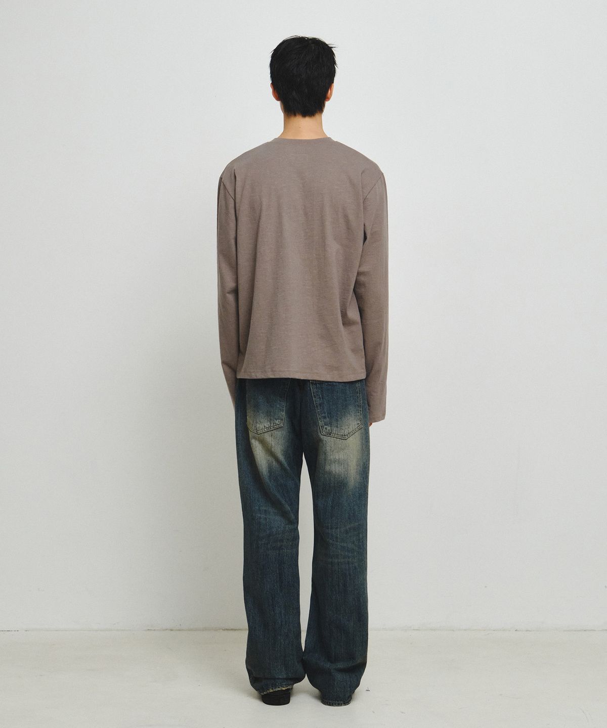 엔도어(ENDOOR) Offset Placket Long Sleeve (Mushroom)
