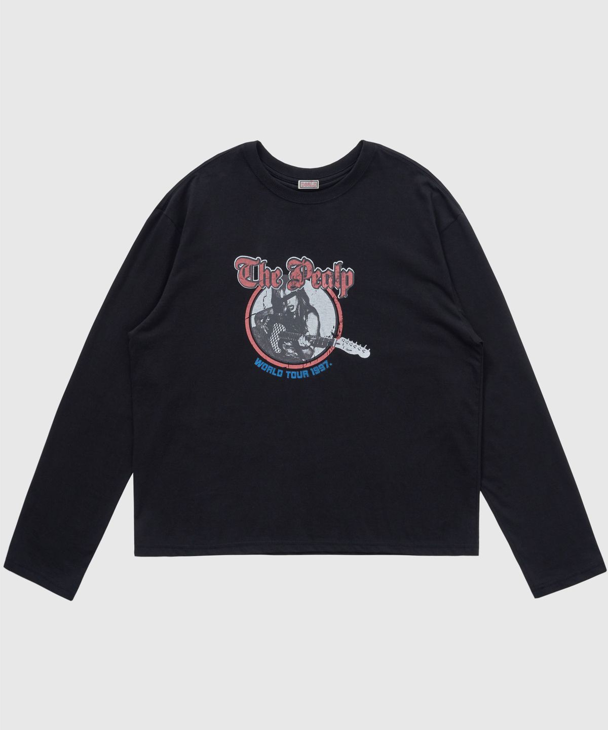 필프(PEALP) VINTAGE TOUR GRAPHIC L/S T-SHIRT 68 (BLACK)