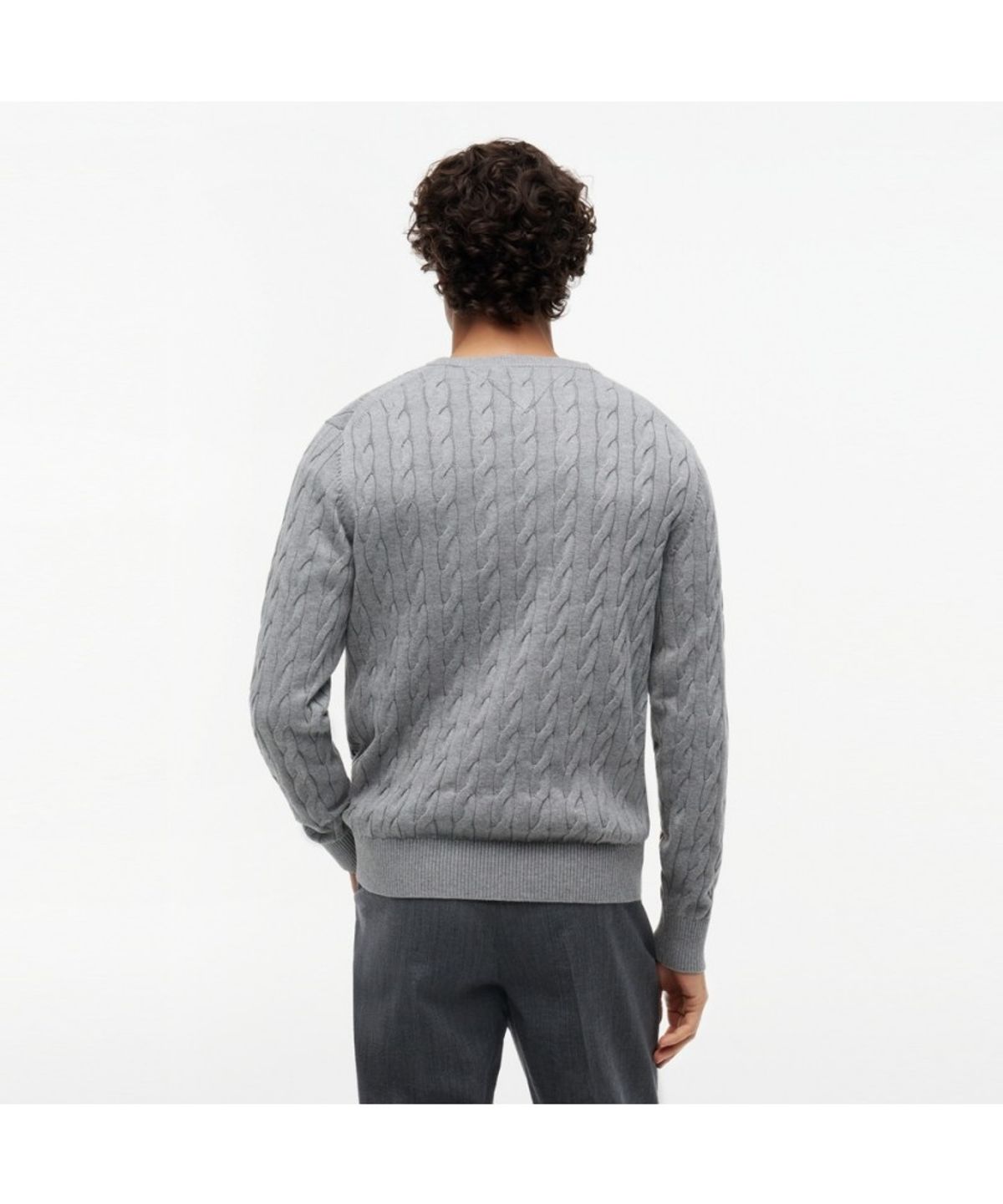 타미힐피거(TOMMY HILFIGER) 클래식 코튼 케이블 크루넥 스웨터 (T12G7KPO100MT1P91)