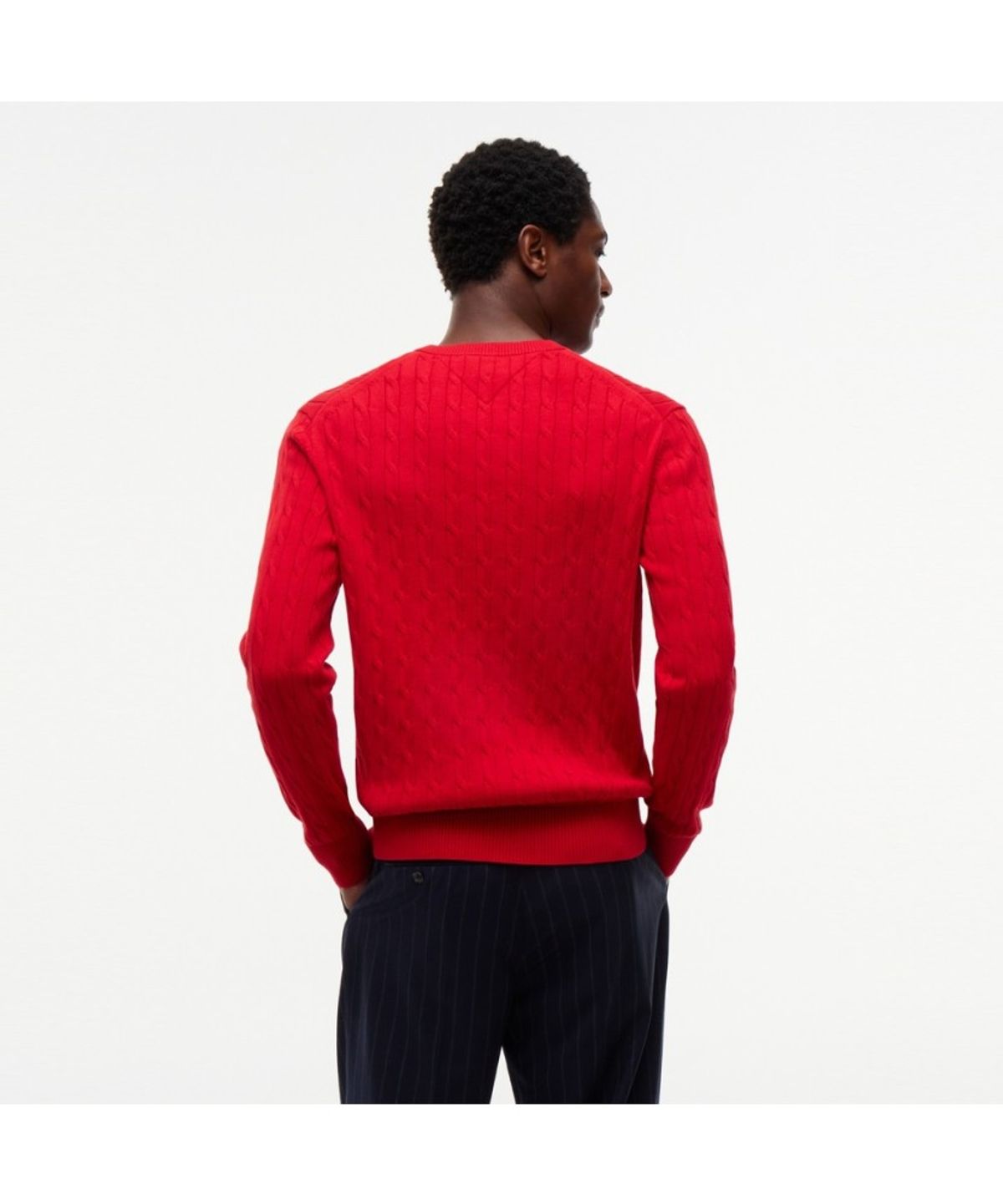 타미힐피거(TOMMY HILFIGER) 클래식 코튼 케이블 크루넥 스웨터 (T12G7KPO100MT1XLD)