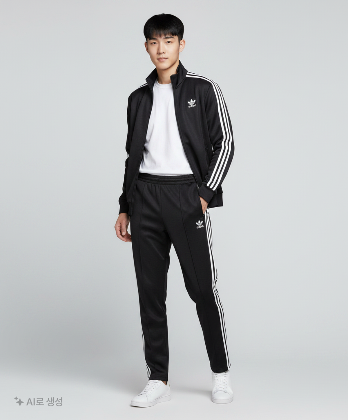 아디다스(ADIDAS) 모던 유로파 트랙팬츠 - 블랙:화이트 / GJ6745 XL