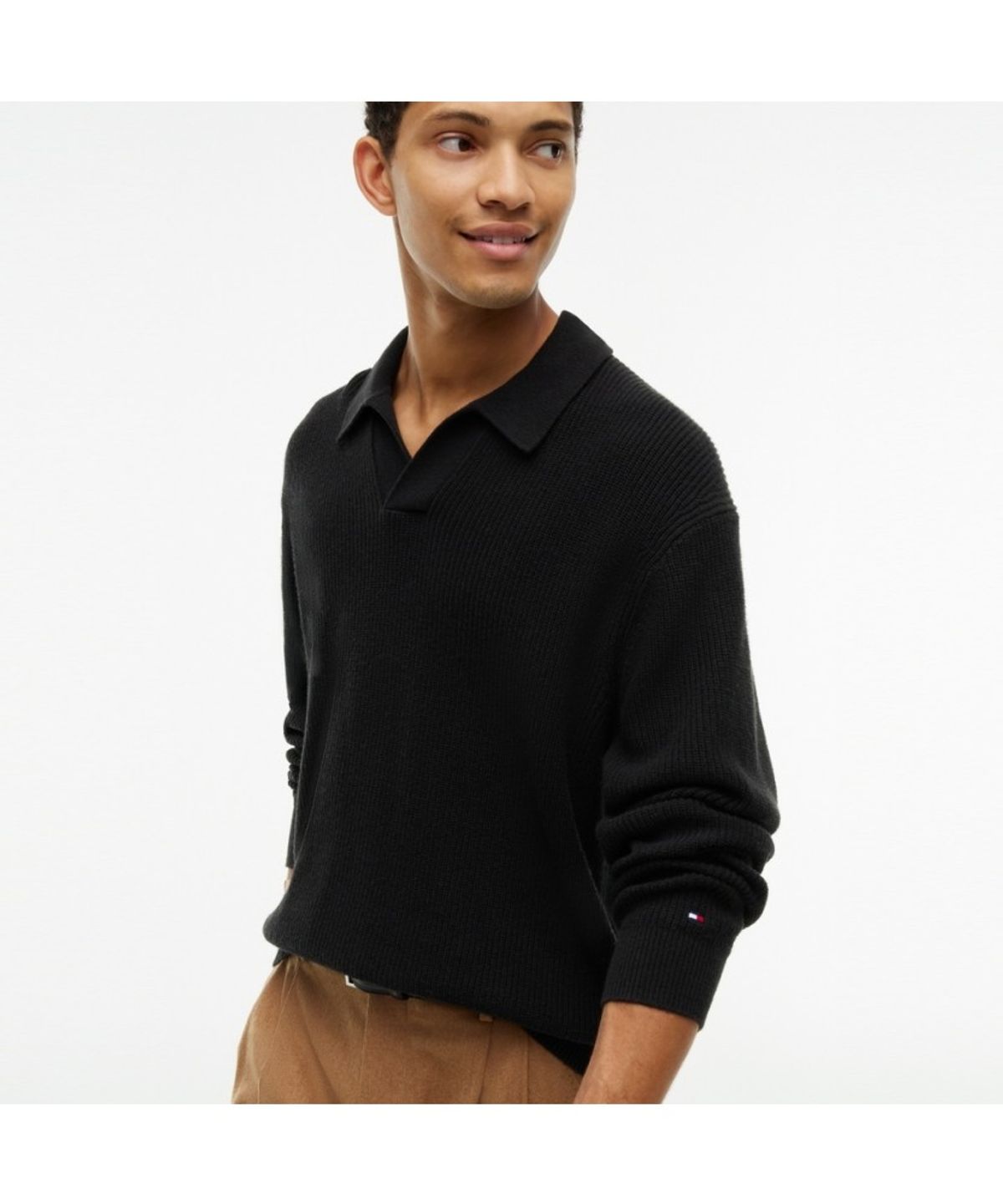 타미힐피거(TOMMY HILFIGER) 피셔맨 립 조니 카라 폴로 스웨터 (T12G7KPN290MT1BDS)