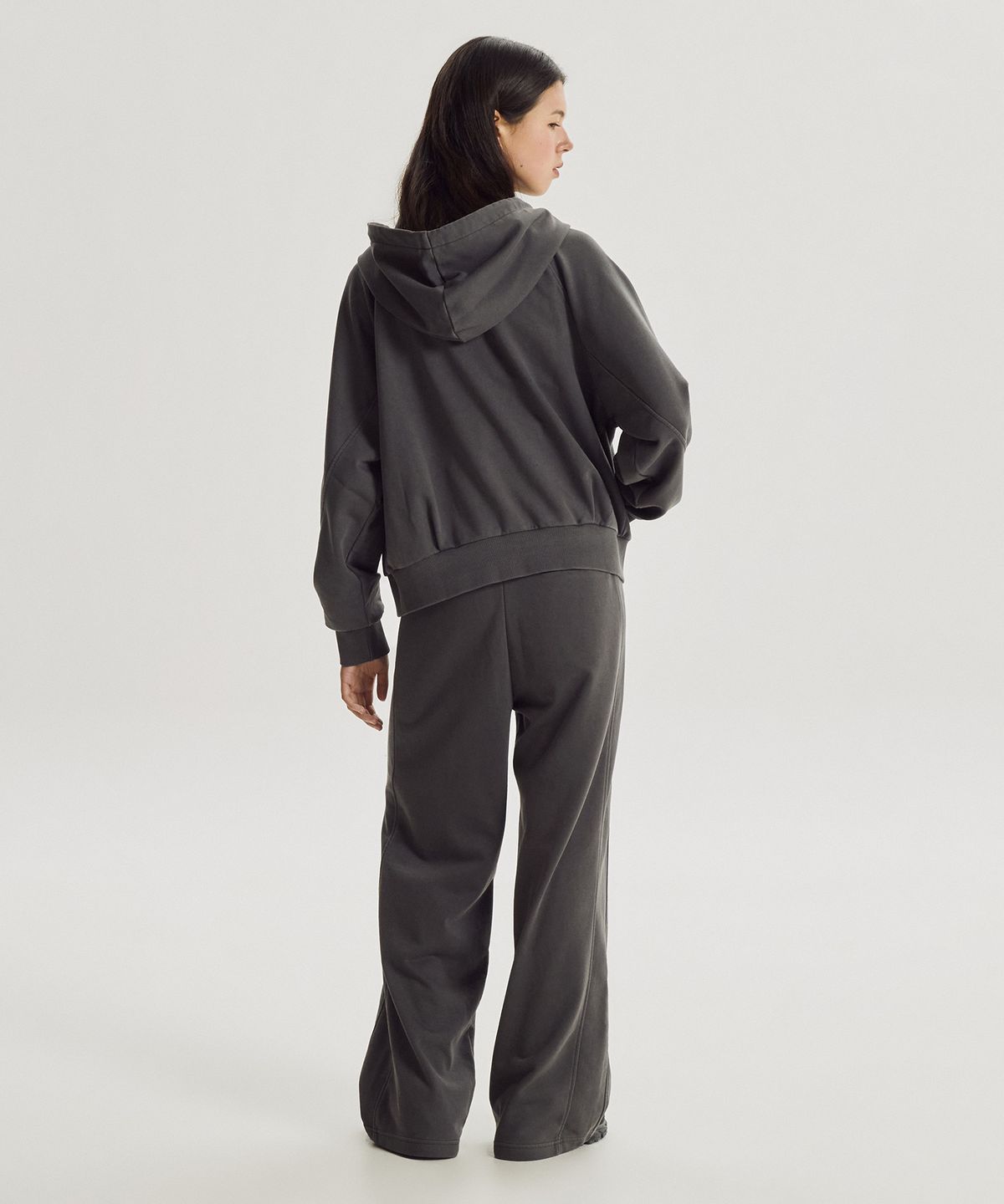 뉴발란스(NEW BALANCE) NBMDG4W942 / WOMEN 에센셜 다잉 후드집업 (D/CHARCOAL)