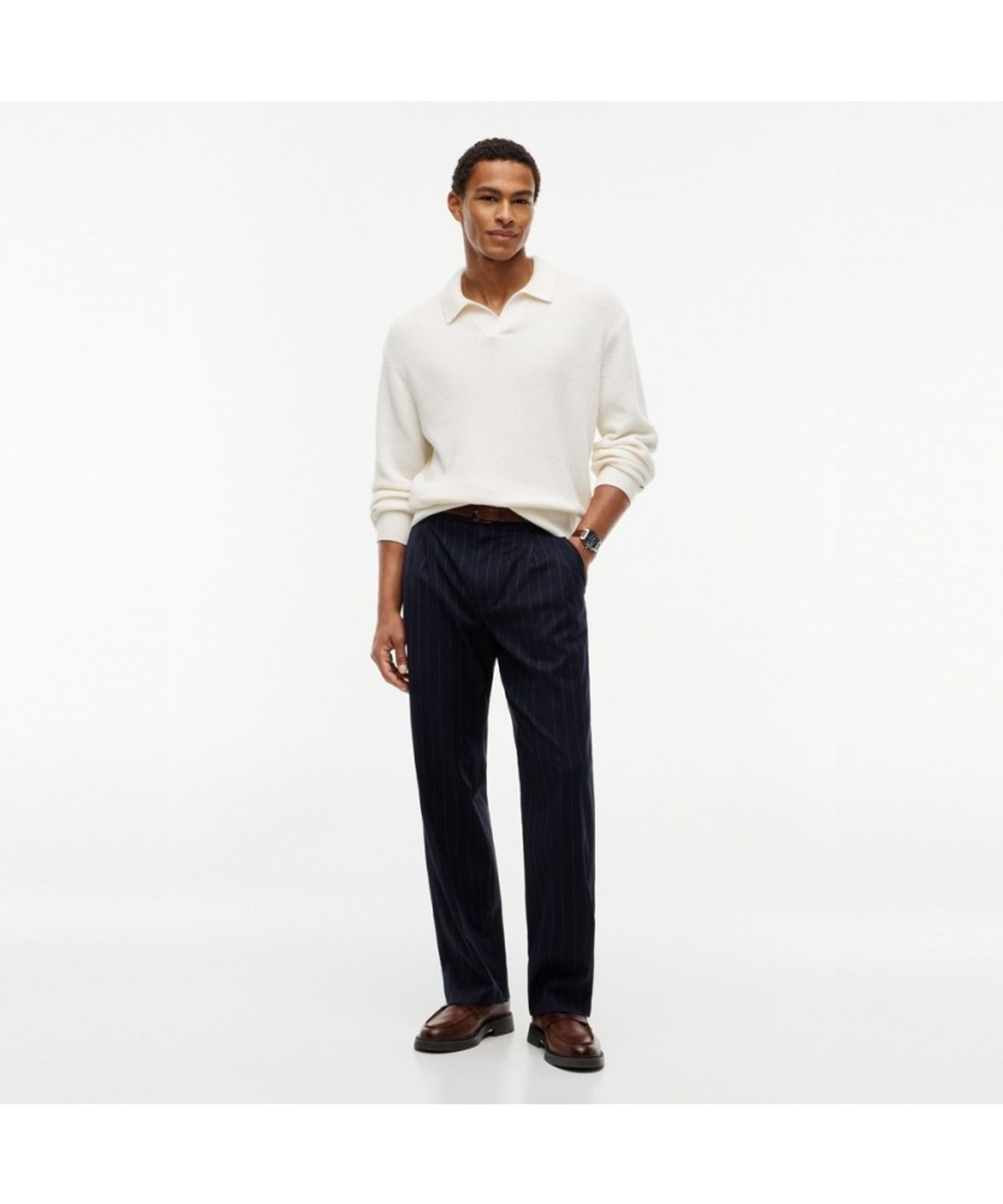 타미힐피거(TOMMY HILFIGER) 피셔맨 립 조니 카라 폴로 스웨터 (T12G7KPN290MT1Z00)