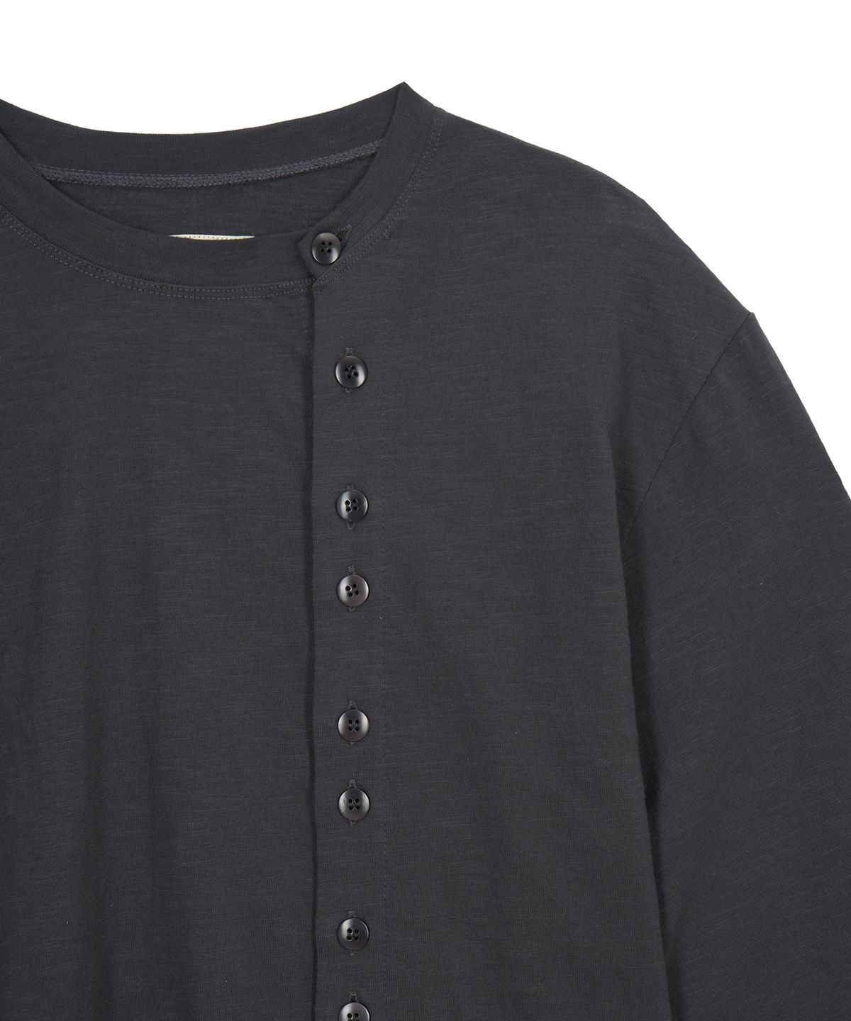 엔도어(ENDOOR) Offset Placket Long Sleeve (Dark Gray)