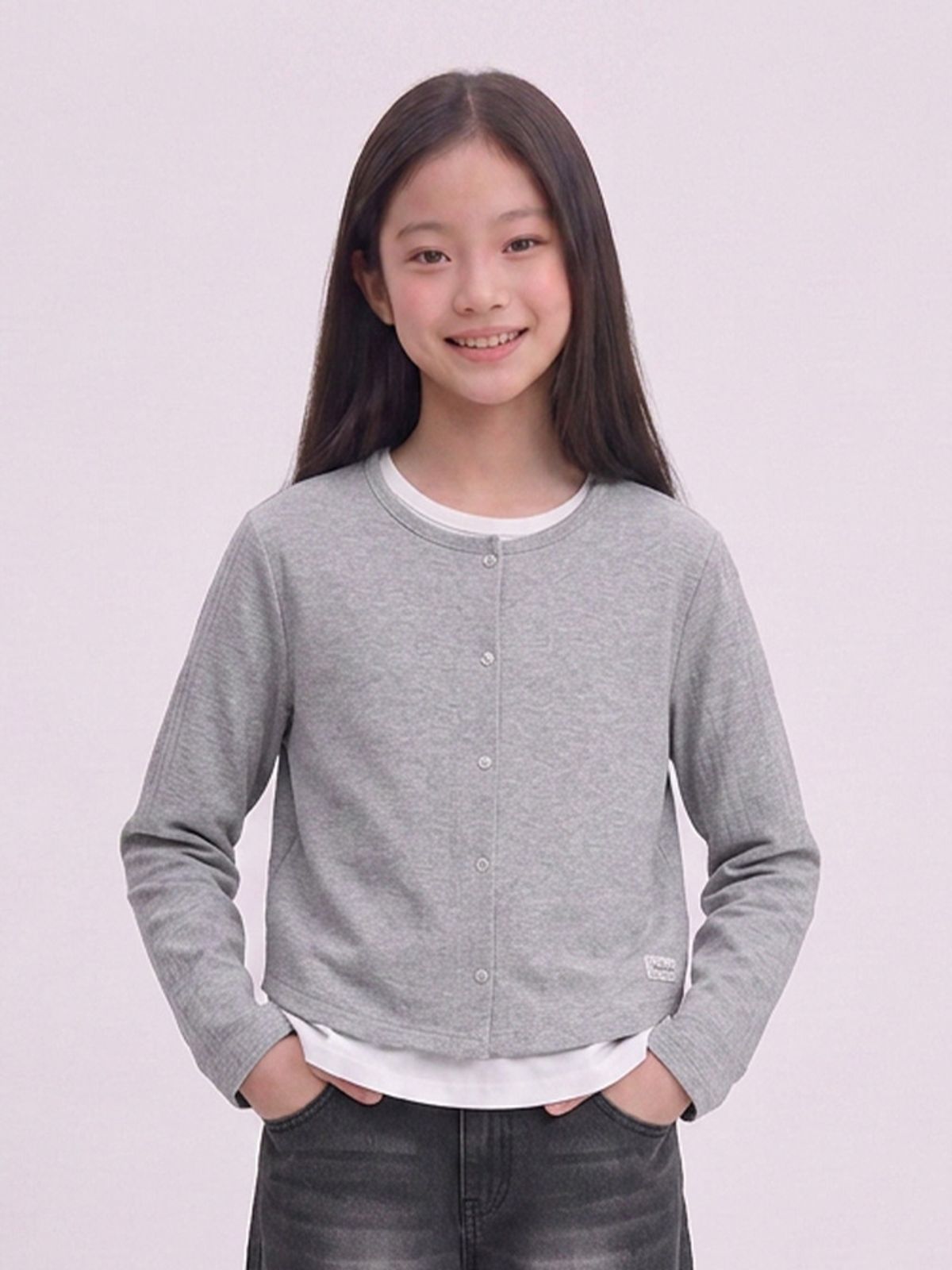 행텐 틴즈(HANGTEN TEENS) 틴즈 여아 아일렛 레이어드 가디건_055(14580-131-604-31)