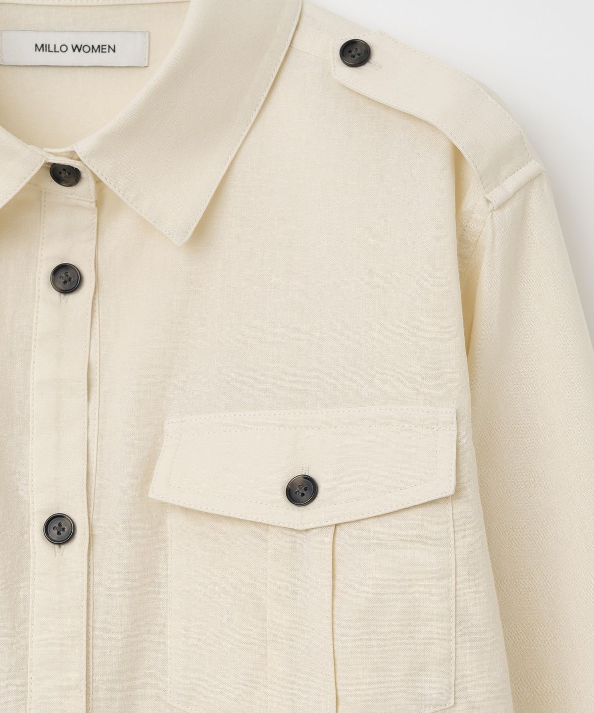 밀로 우먼(MILLO WOMEN) 레귤러 워크 셔츠 [에크루]