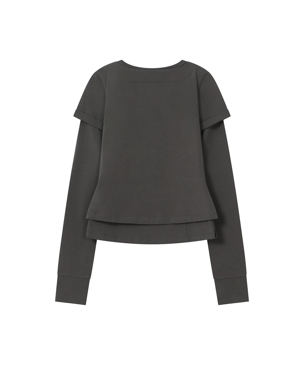 미세키서울(MISEKI SEOUL) Contrast layered long sleeve SET CHARCOAL