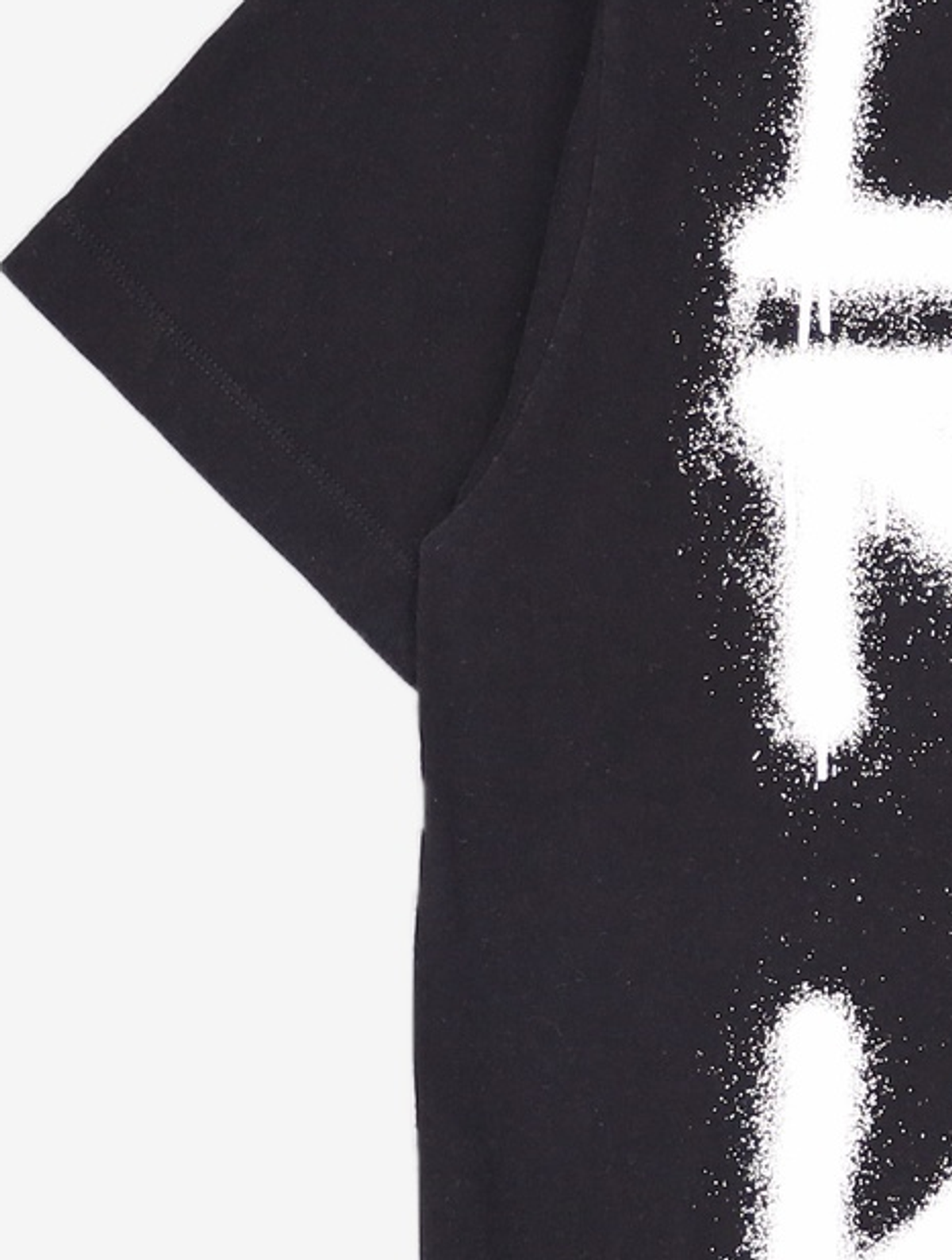 오프화이트(OFF-WHITE) 남성 스프레이 마커 애로우 로고 티셔츠 - 블랙 / OMAA027S21JER0051001 XL