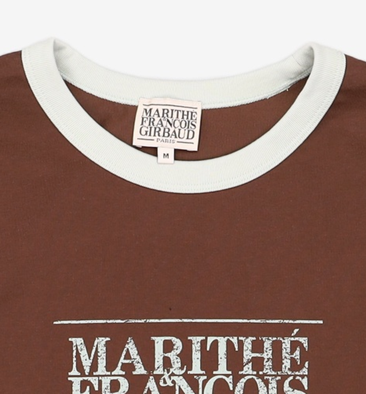 마리떼 프랑소와 저버(MARITHÉ + FRANҪOIS GIRBAUD) AEROCOOL CRACK CLASSIC LOGO RINGER TEE brown M