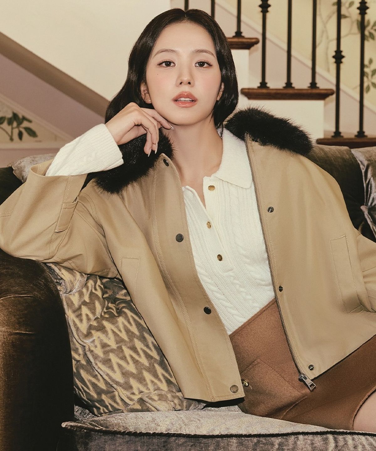 타미힐피거(TOMMY HILFIGER) 울 블렌드 케이블 긴팔 폴로 (T22G7KTO062WT1Z00)