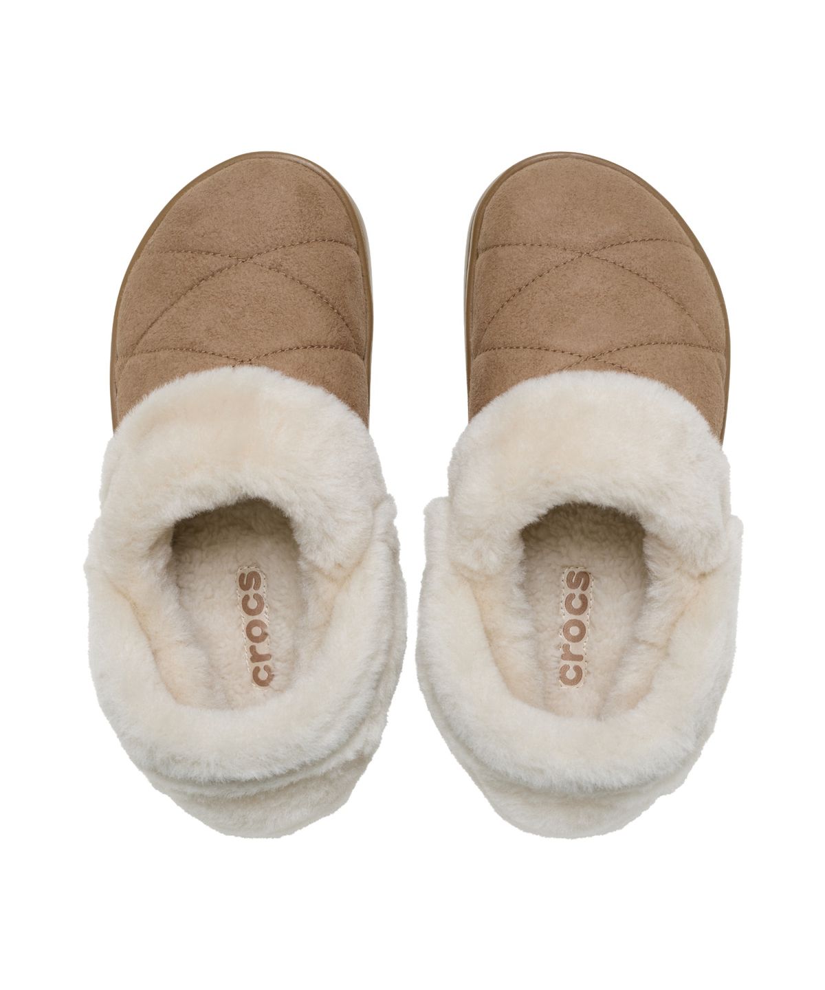 크록스(CROCS) 언퍼게터블 퀼티드 비건 스웨이드 - 세피아 / 214038-2EY