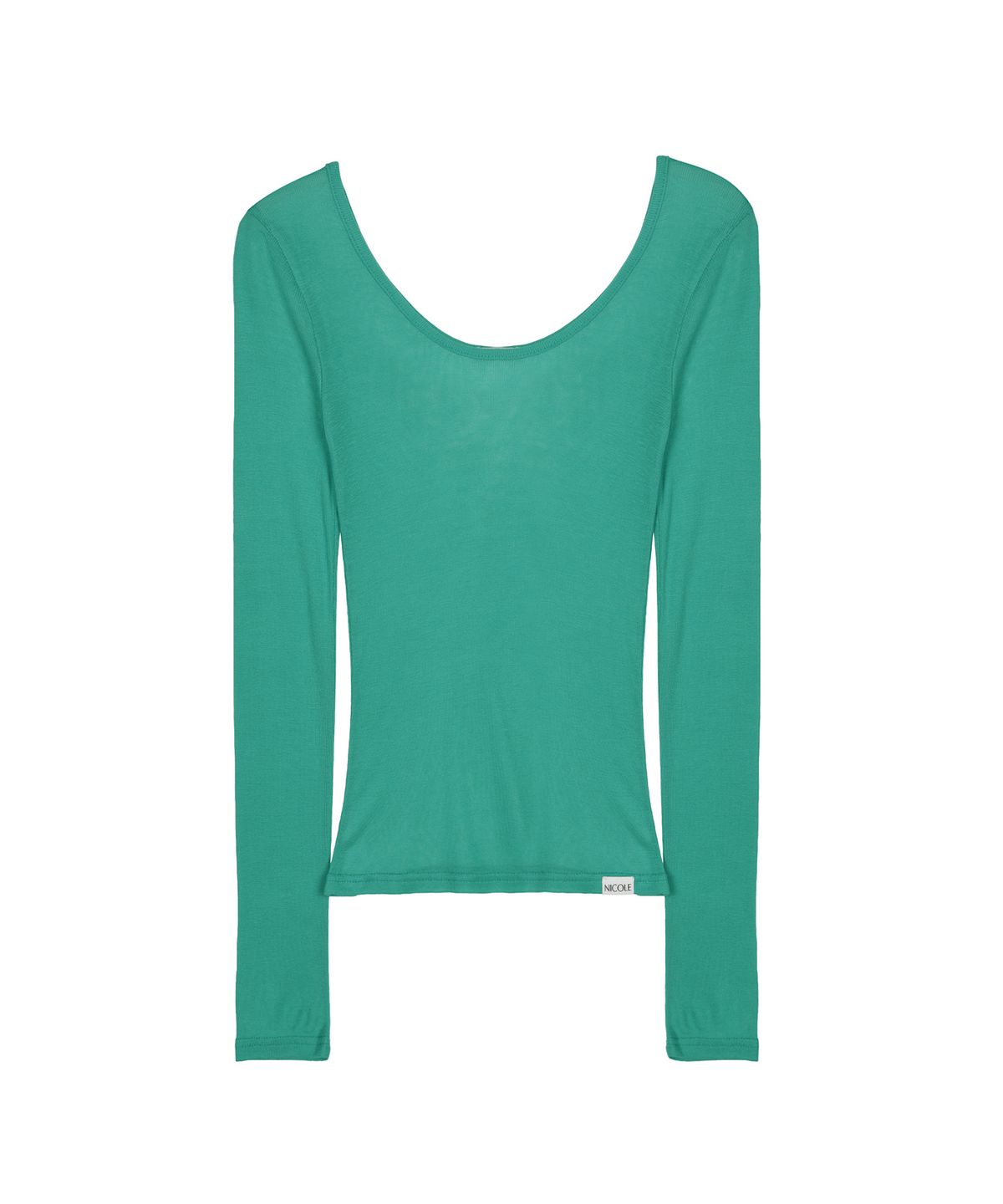 닉앤니콜(NICK&NICOLE) LAYERED BOAT NECK TOP_BLUE GREEN