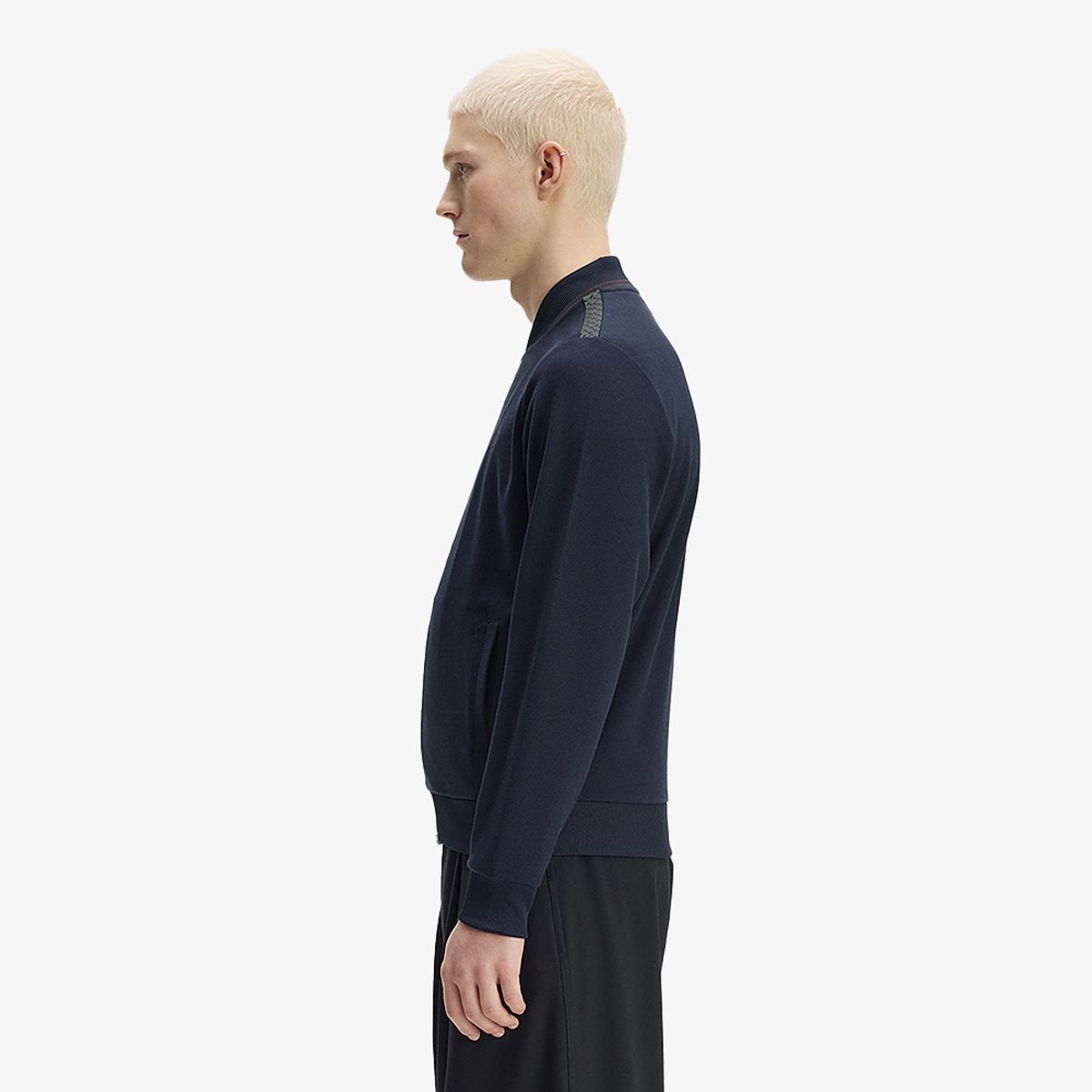 프레드페리(FRED PERRY) [Sharp] 팁드 보머 트랙 재킷 - 네이비/화이트 AFPM2G33309-608