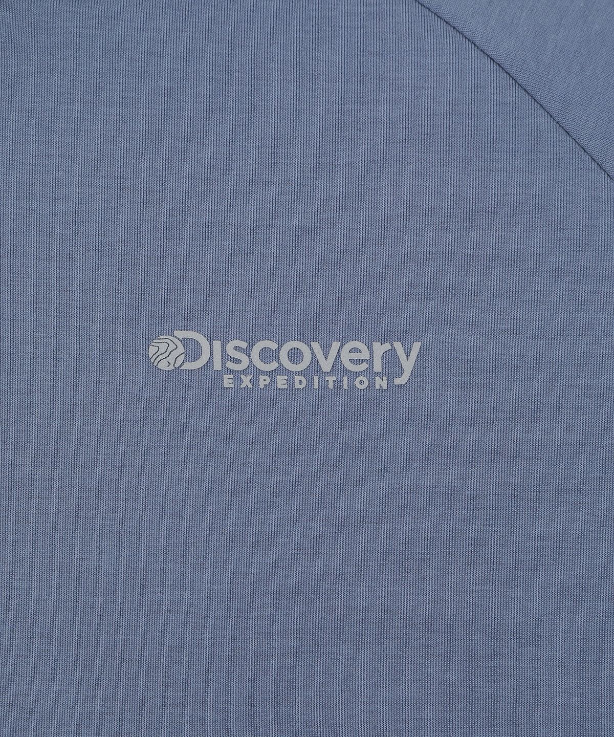 디스커버리 익스페디션(DISCOVERY EXPEDITION) 유니 에어 니트 쿼터 집업 맨투맨 (L/INDIGO)