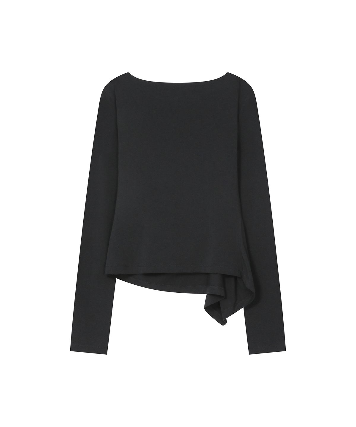 미세키서울(MISEKI SEOUL) Asymmetric draped long sleeve BLACK