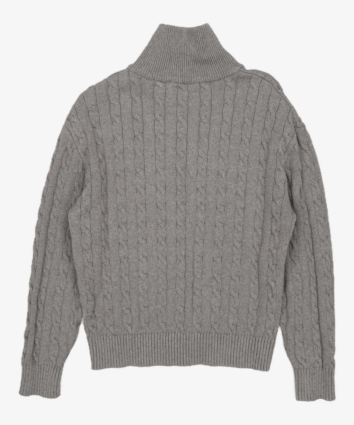세컨모놀로그(SECONDMONO) Heavyweight Cable Half Zip Knit [GRAY]_COOSKT042GRAY L