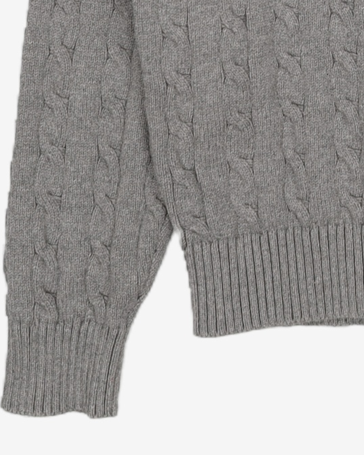 세컨모놀로그(SECONDMONO) Heavyweight Cable Half Zip Knit [GRAY]_COOSKT042GRAY L