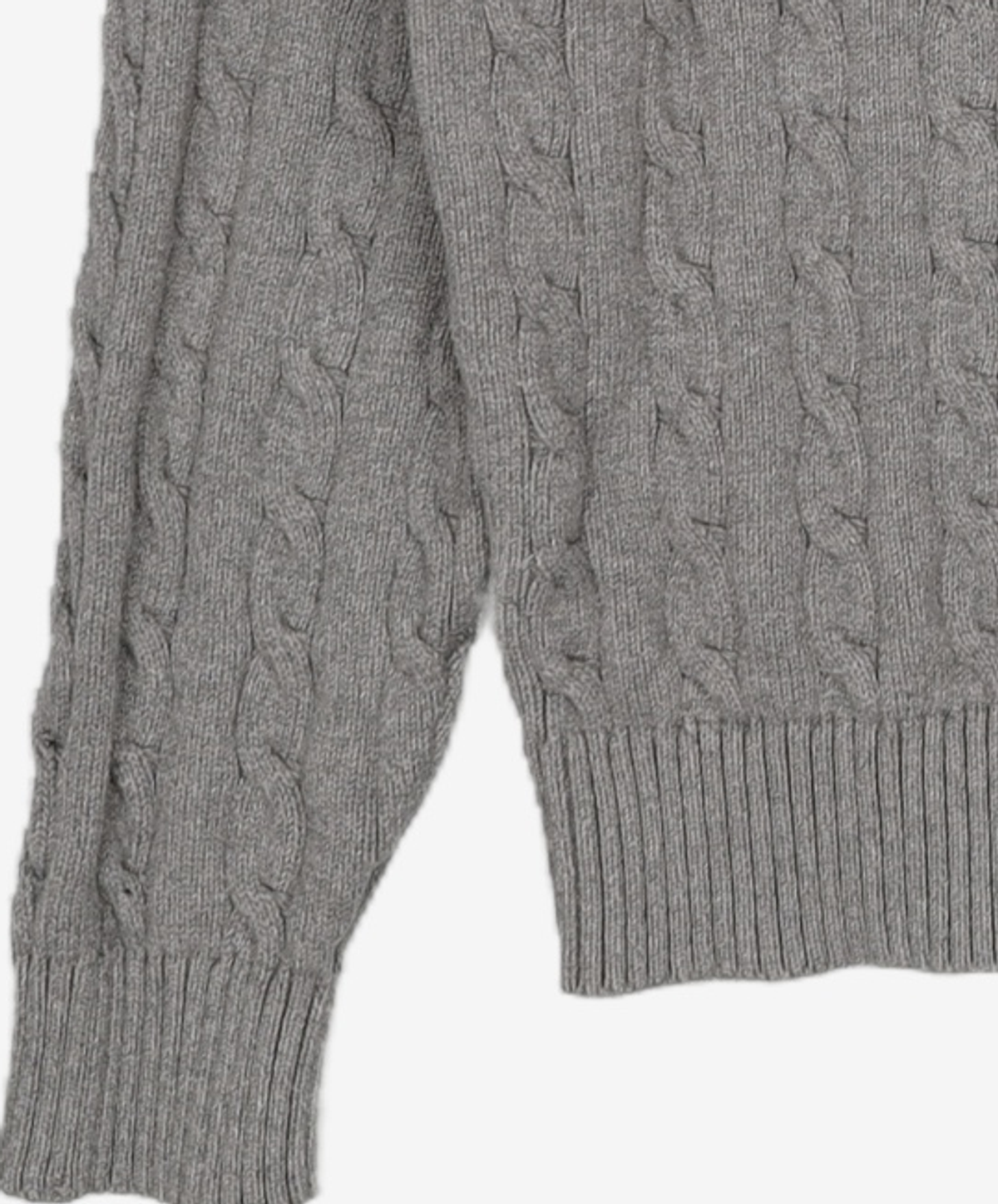 세컨모놀로그(SECONDMONO) Heavyweight Cable Half Zip Knit [GRAY]_COOSKT042GRAY L