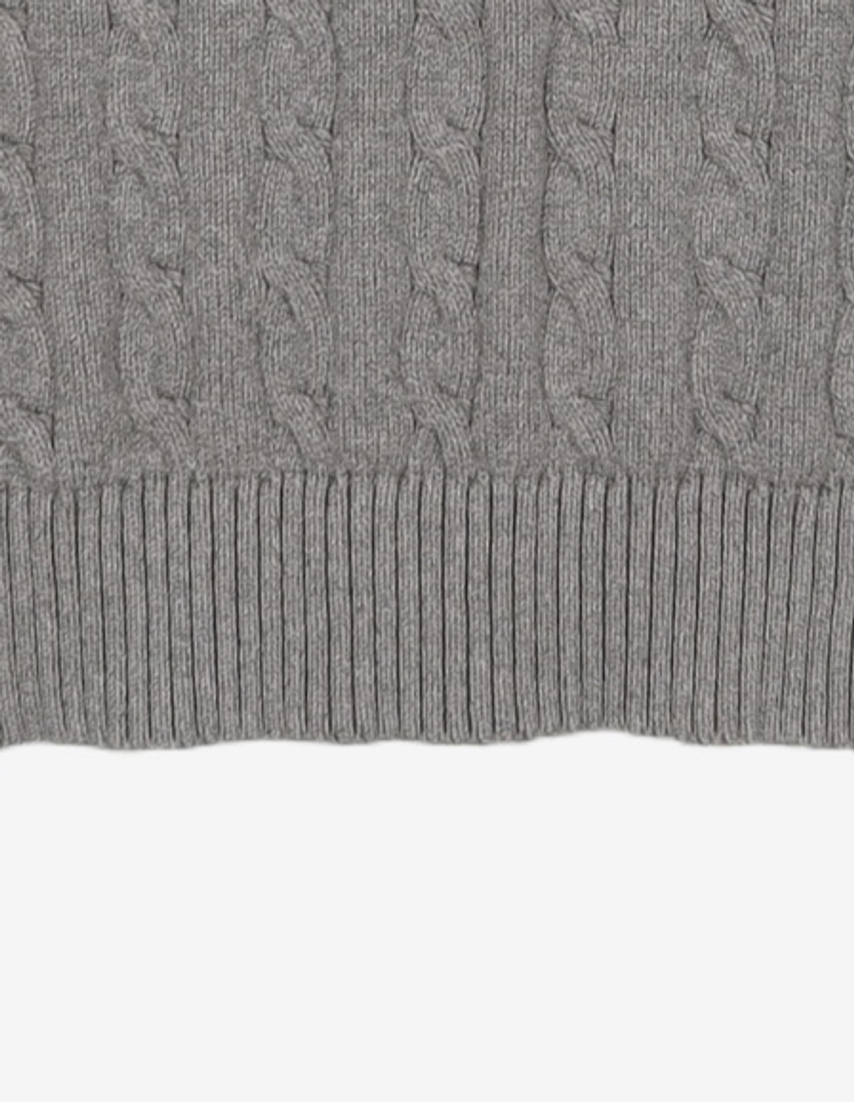세컨모놀로그(SECONDMONO) Heavyweight Cable Half Zip Knit [GRAY]_COOSKT042GRAY L