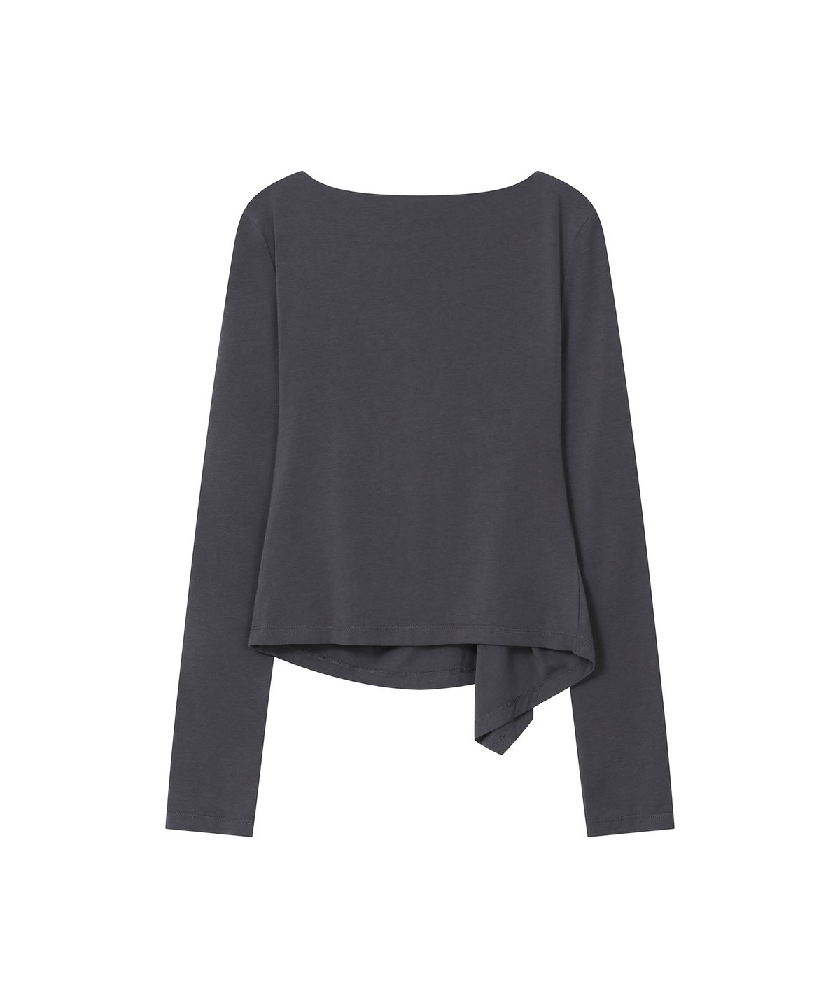 미세키서울(MISEKI SEOUL) Asymmetric draped long sleeve CHARCOAL