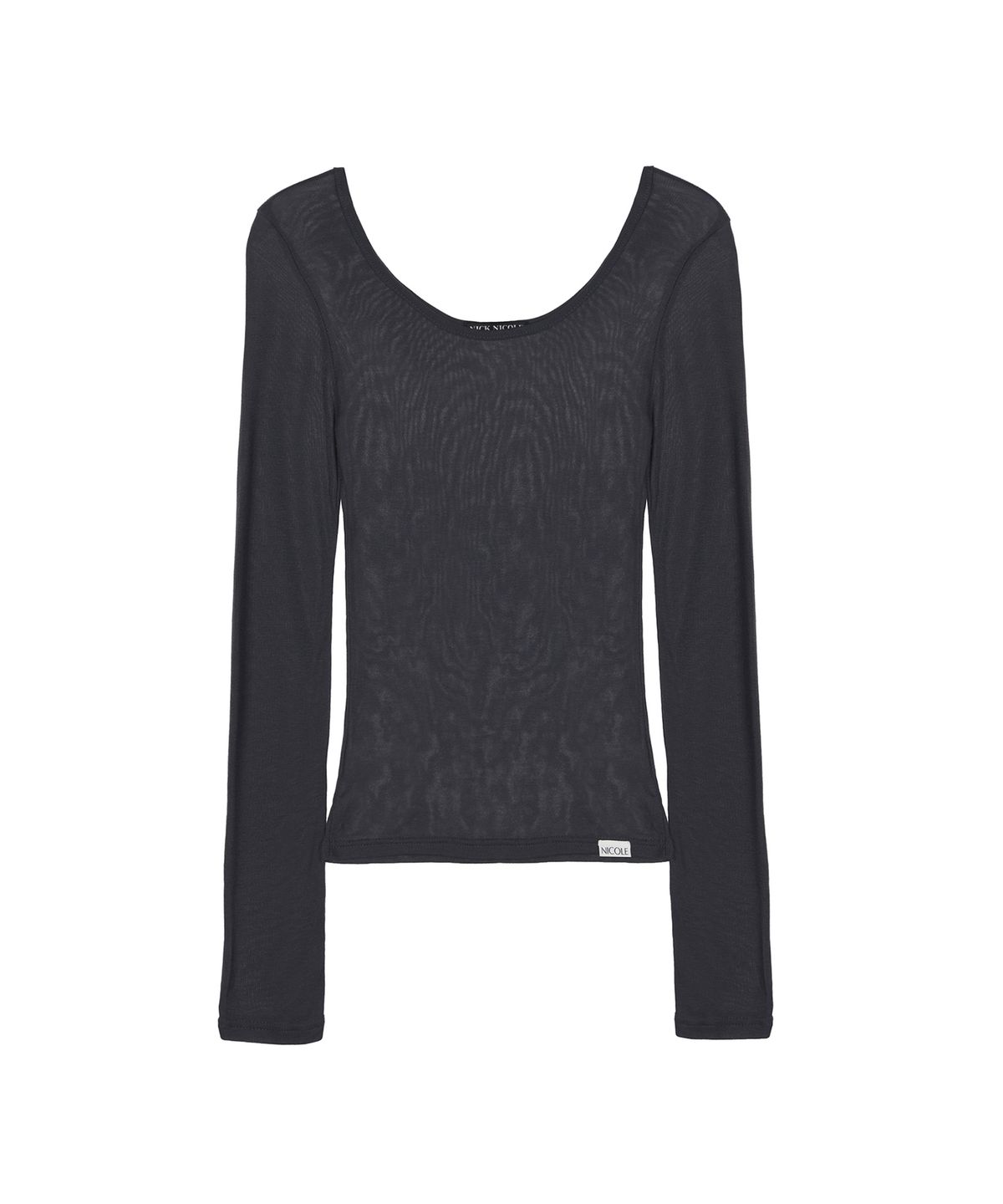 닉앤니콜(NICK&NICOLE) LAYERED BOAT NECK TOP_CHARCOAL