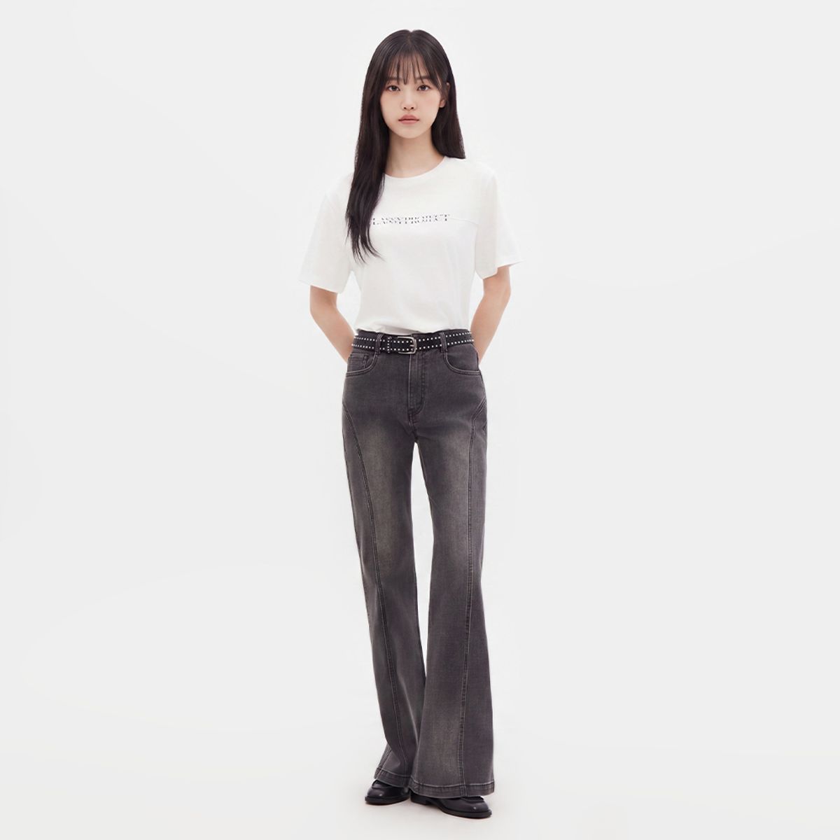 랩(LAP) 절개라인 롱 부츠컷 팬츠 AS3DP862