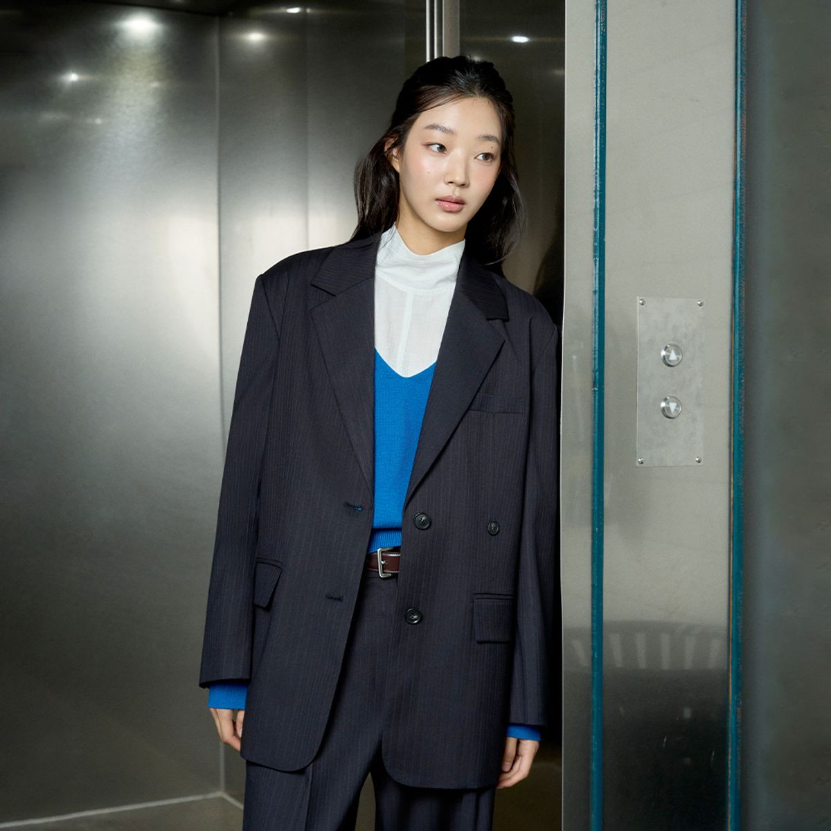 랩(LAP) 뒤트임 클래식 자켓 AS3WJ860