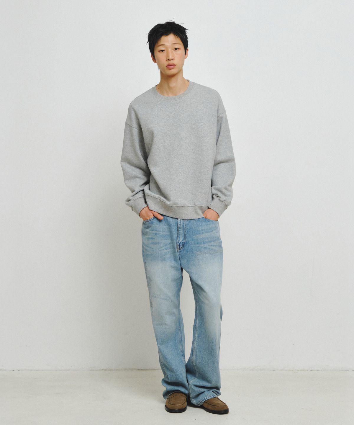 엔도어(ENDOOR) Mend Stitch Sweatshirt (Gray)
