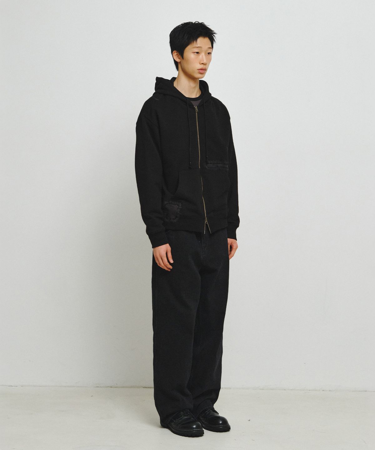엔도어(ENDOOR) Scar Zip Hoodie (Black)