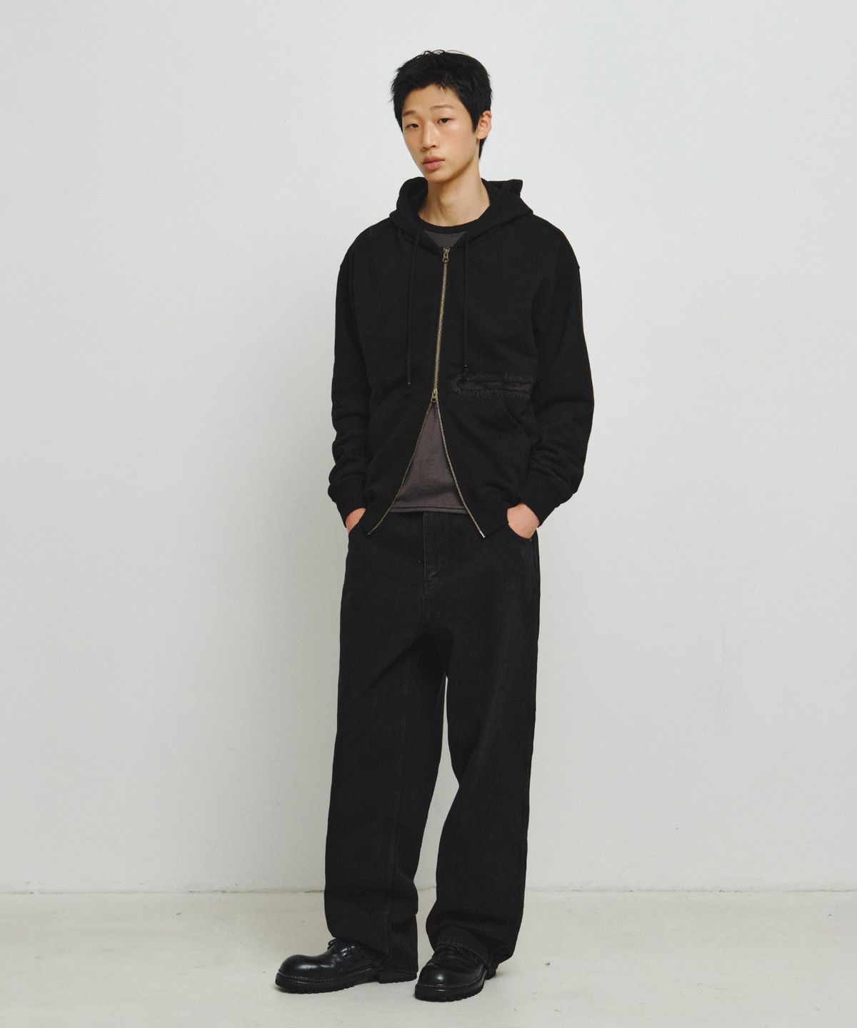 엔도어(ENDOOR) Scar Zip Hoodie (Black)